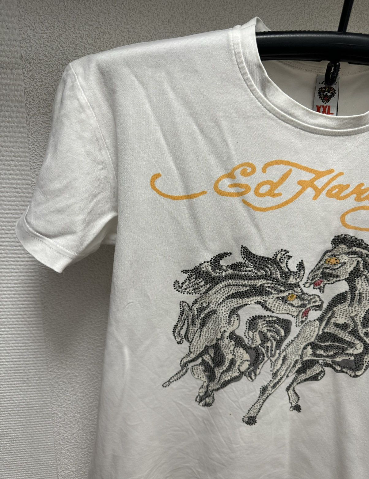 Ed Hardy Ed hardy by christian audigier white t-shirt XXL 2xl Size US XXL / EU 58 / 5 - 2 Thumbnail