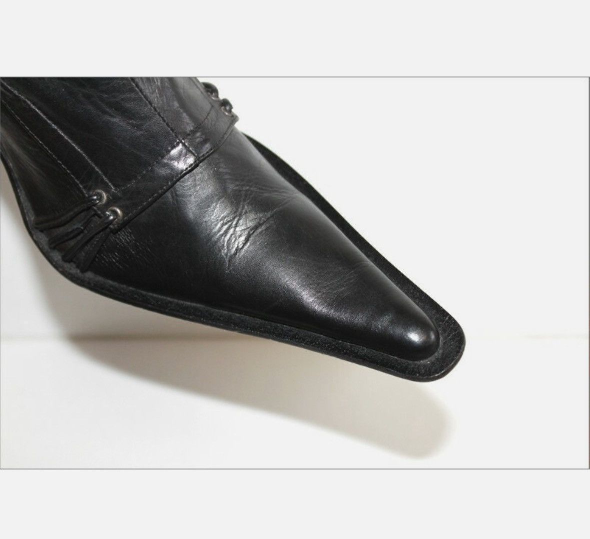 Other Edgy Genuine leather black high boots 40 Size US 9 / IT 39 - 7 Thumbnail