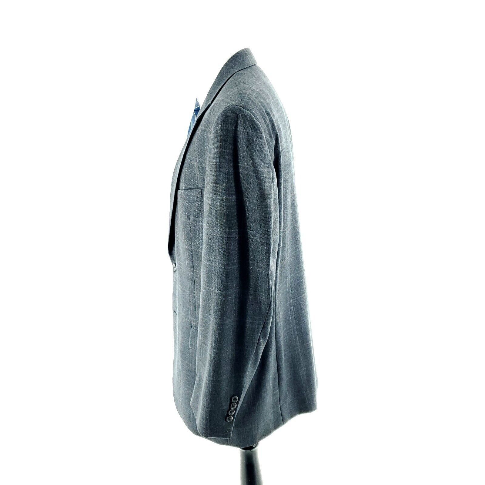Jos. A. Bank Jos A Bank Signature Wool 2 Button Sport Coat 44L Gray Windo Size 44L - 4 Thumbnail
