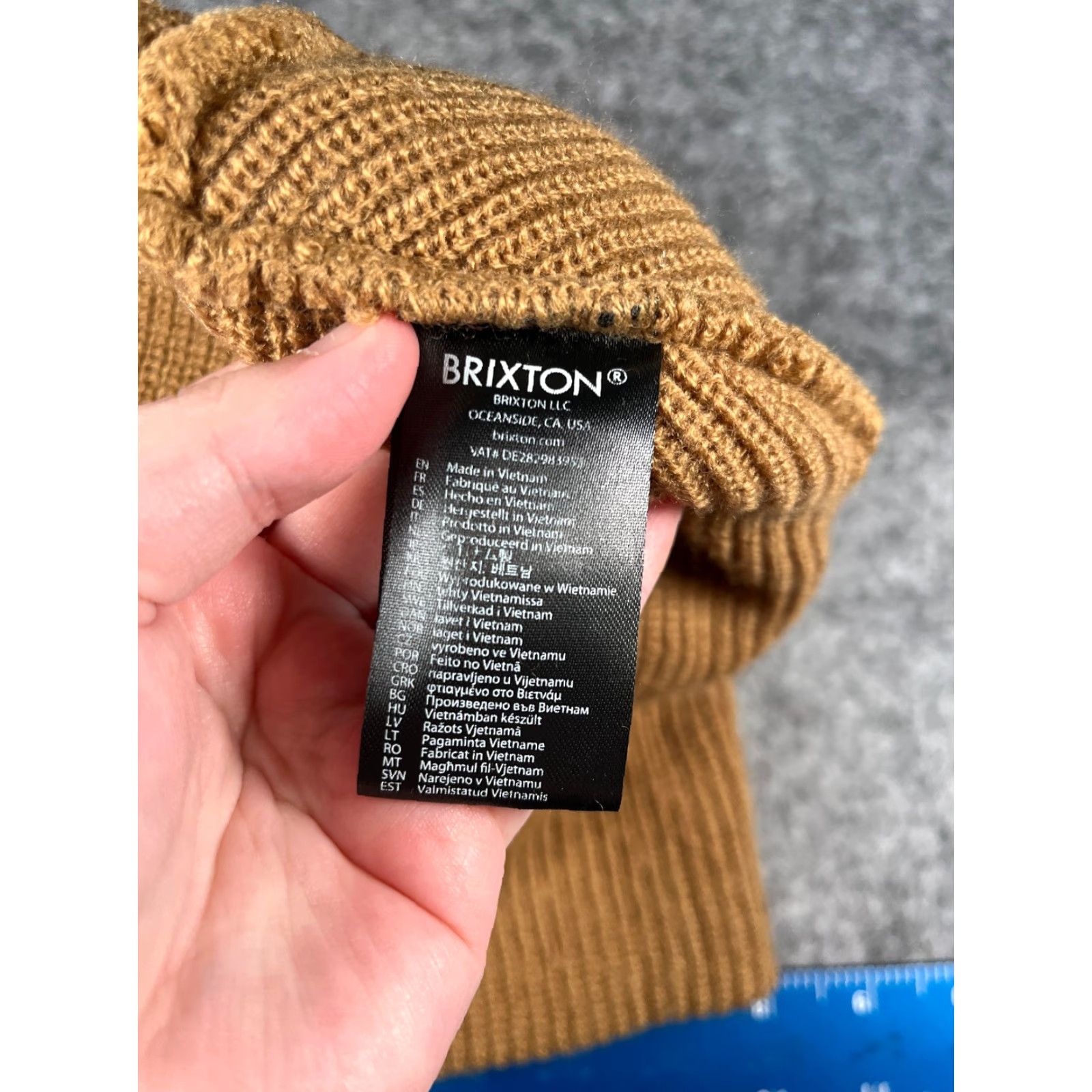Brixton VINTAGE Brixton Beanie Knit Adult One Size Brown Beige 100% Acrylic Skate Cap Men Beanie, Brixton Mfg, Brown Size ONE SIZE - 7 Thumbnail