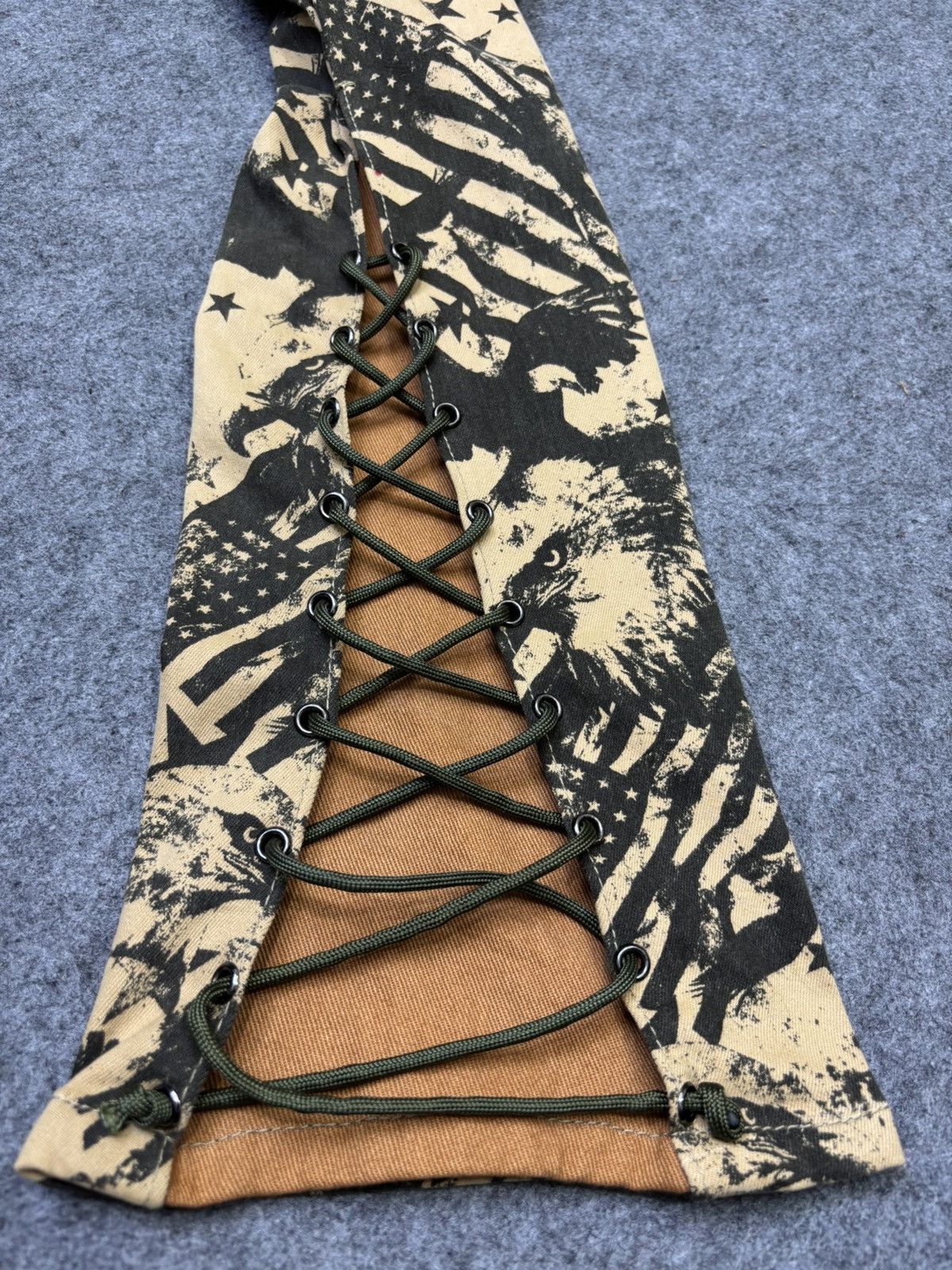 Japanese Brand 💥Lace Up Flare💥Browny Full Print Flare Pant F777 Size US 30 / EU 46 - 11 Thumbnail