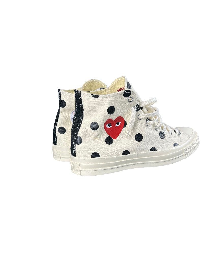 Comme des Garcons PLAY × Converse CDG PLAY x Converse Polka Dot Heart – Size 11 US – Rare BNWT Size US 11 / EU 44 - 6 Thumbnail