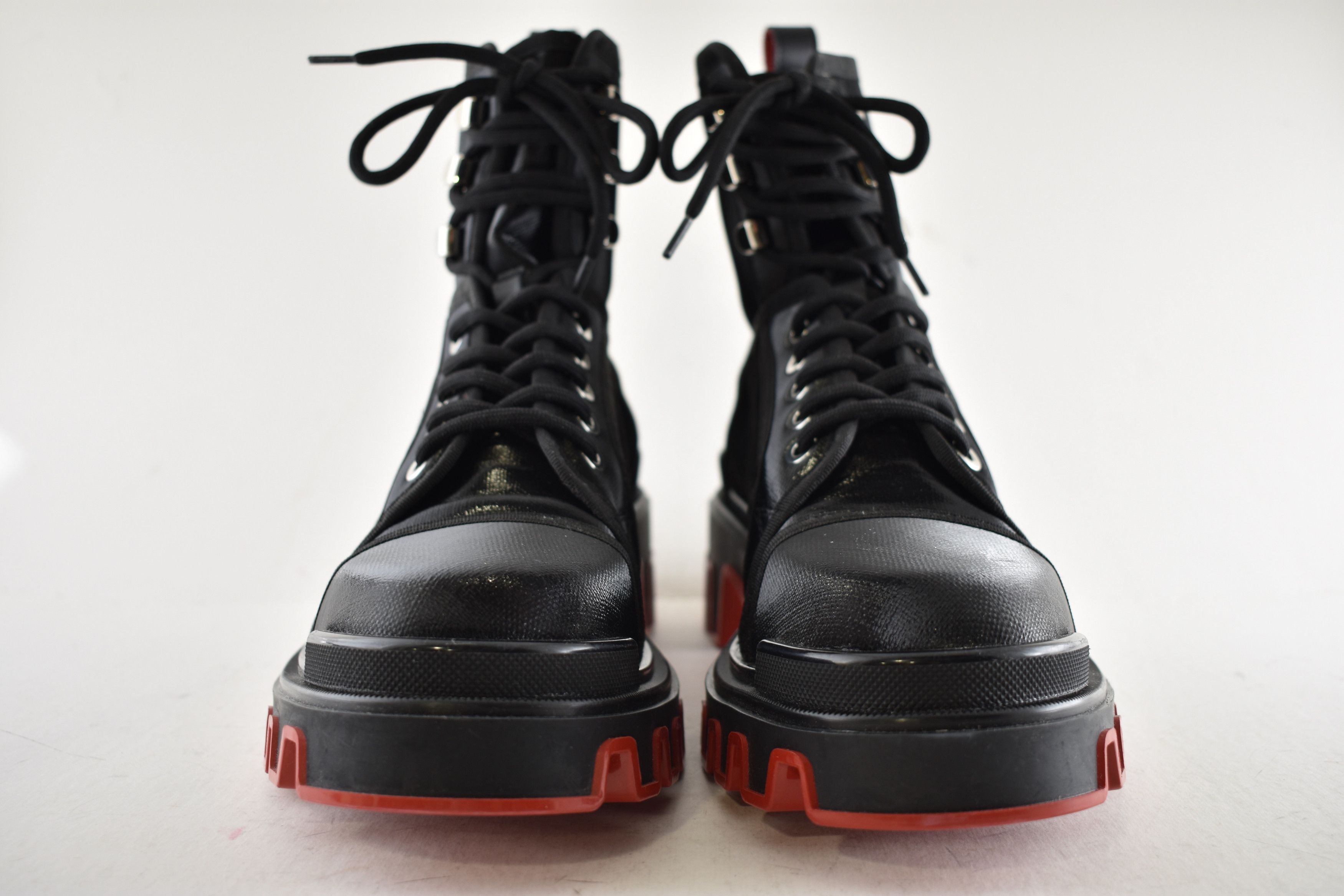 Christian Louboutin Mens Panaroot Dune Flat Black Combat Lace Up Boot 43.5 10.5 Size US 10.5 / EU 43-44 - 11 Thumbnail