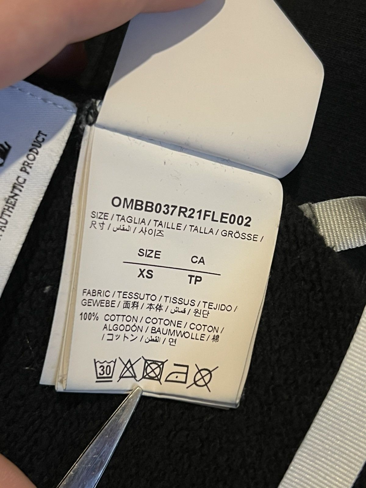 Off-White OFF-WHITE Caravaggio Diag Sleeve Hoodie Size US XS / EU 42 / 0 - 9 Thumbnail