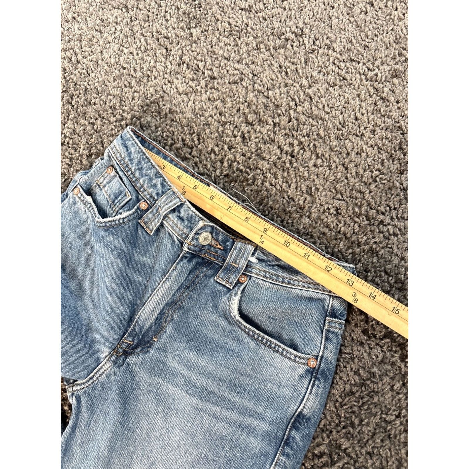 Free People Free People We The Free Ava High Rise Bootcut Jeans Womens 25x29 Blue Denim 100% Cotton Regular Fit Front Pockets Modern Bohemian - (adult) Womens Size 42" / US 20 - 4 Thumbnail
