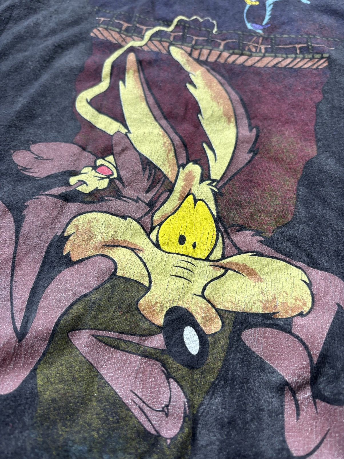Warner Bros Vintage 1995 Wiley Coyote Loonely Tunes Tee Size US XL / EU 56 / 4 - 3 Thumbnail