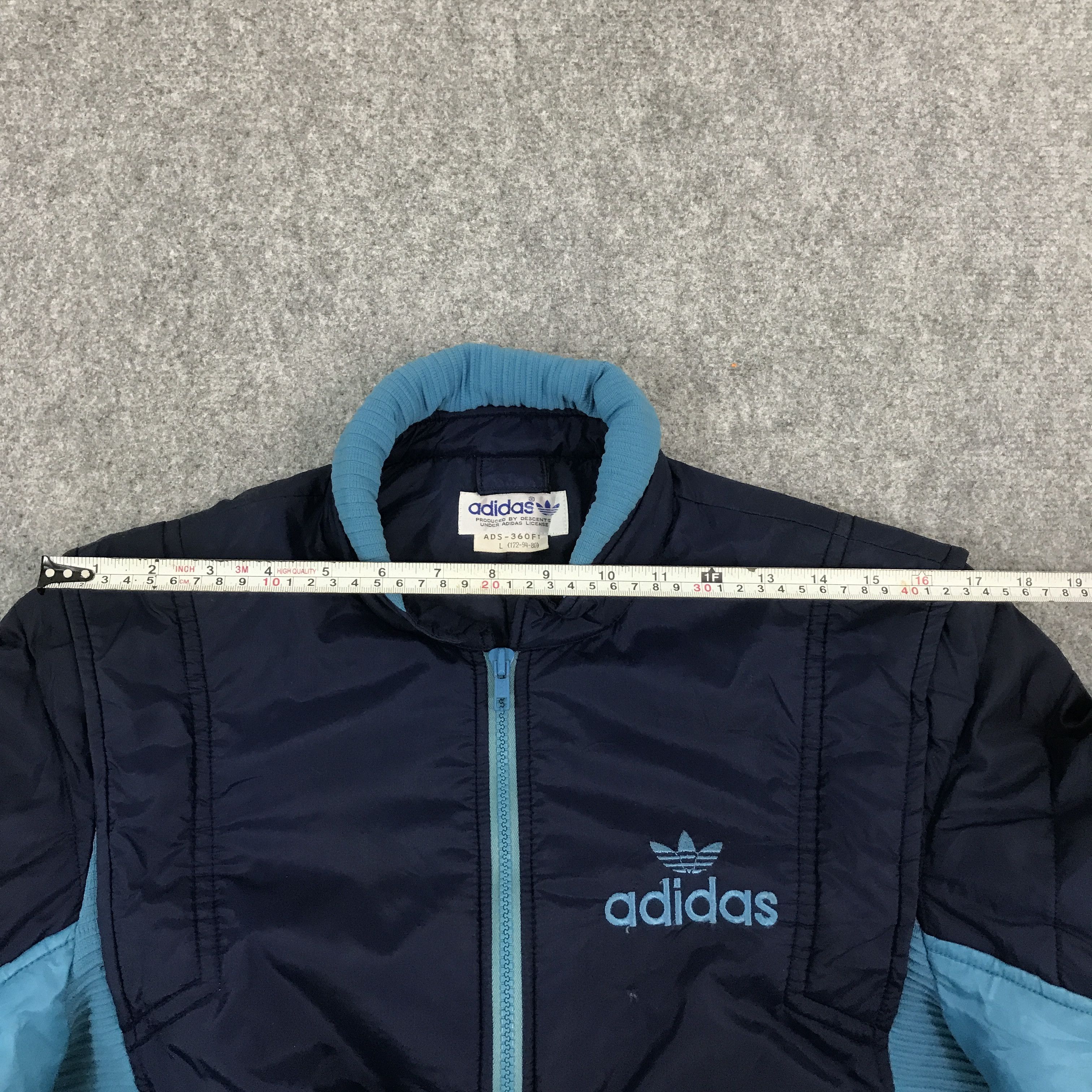 Adidas × Vintage 90s ADIDAS ZIPPER JACKET Size US L / EU 52-54 / 3 - 9 Thumbnail