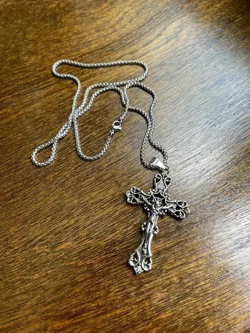Jewelry Cross Gothic Chain in Silver, Men's