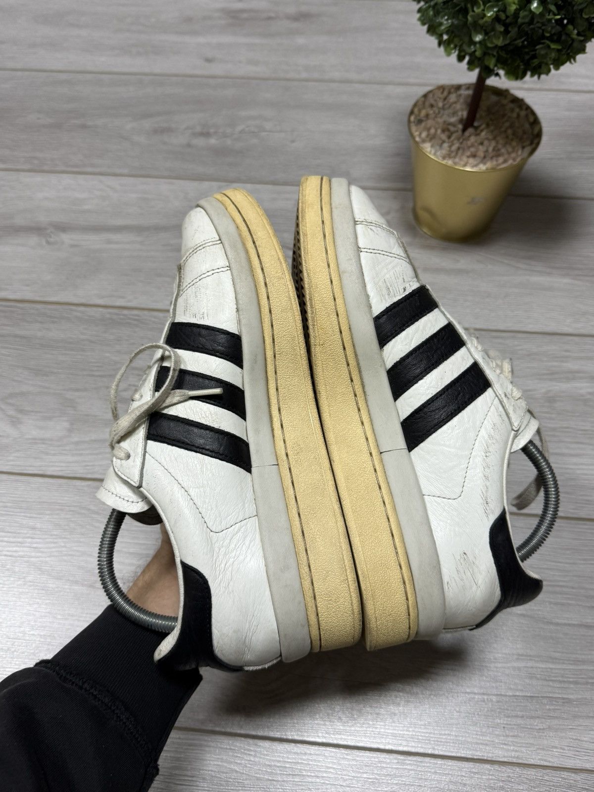 Adidas × Y-3 Y-3 x Adidas Yohji sneakers superstar stripes leather shoes Size US 9.5 / EU 42-43 - 4 Thumbnail