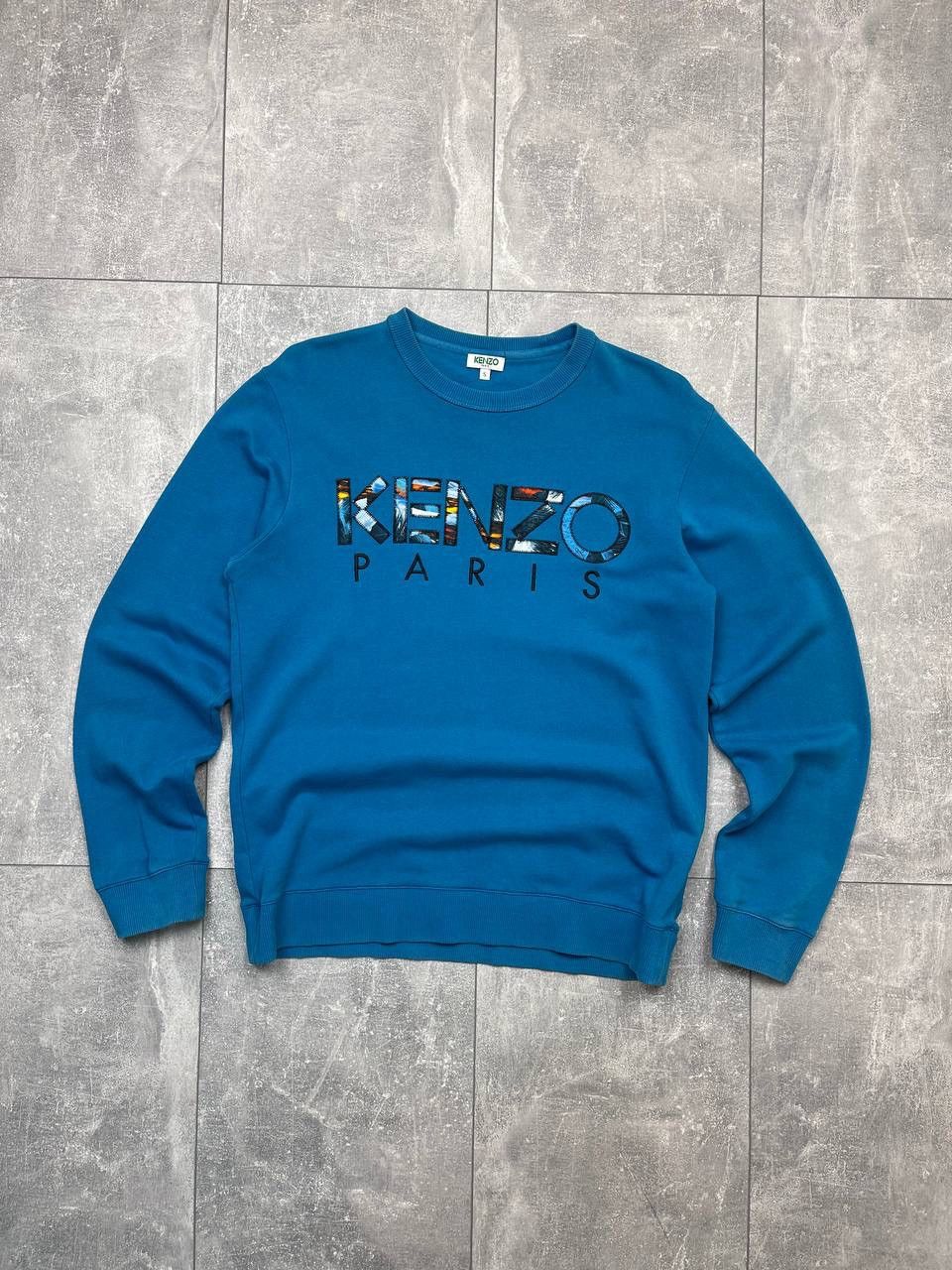 Kenzo Kenzo Paris Blue Big Logo Women Sweatshirt Size US S / EU 44-46 / 1 - 1 Thumbnail