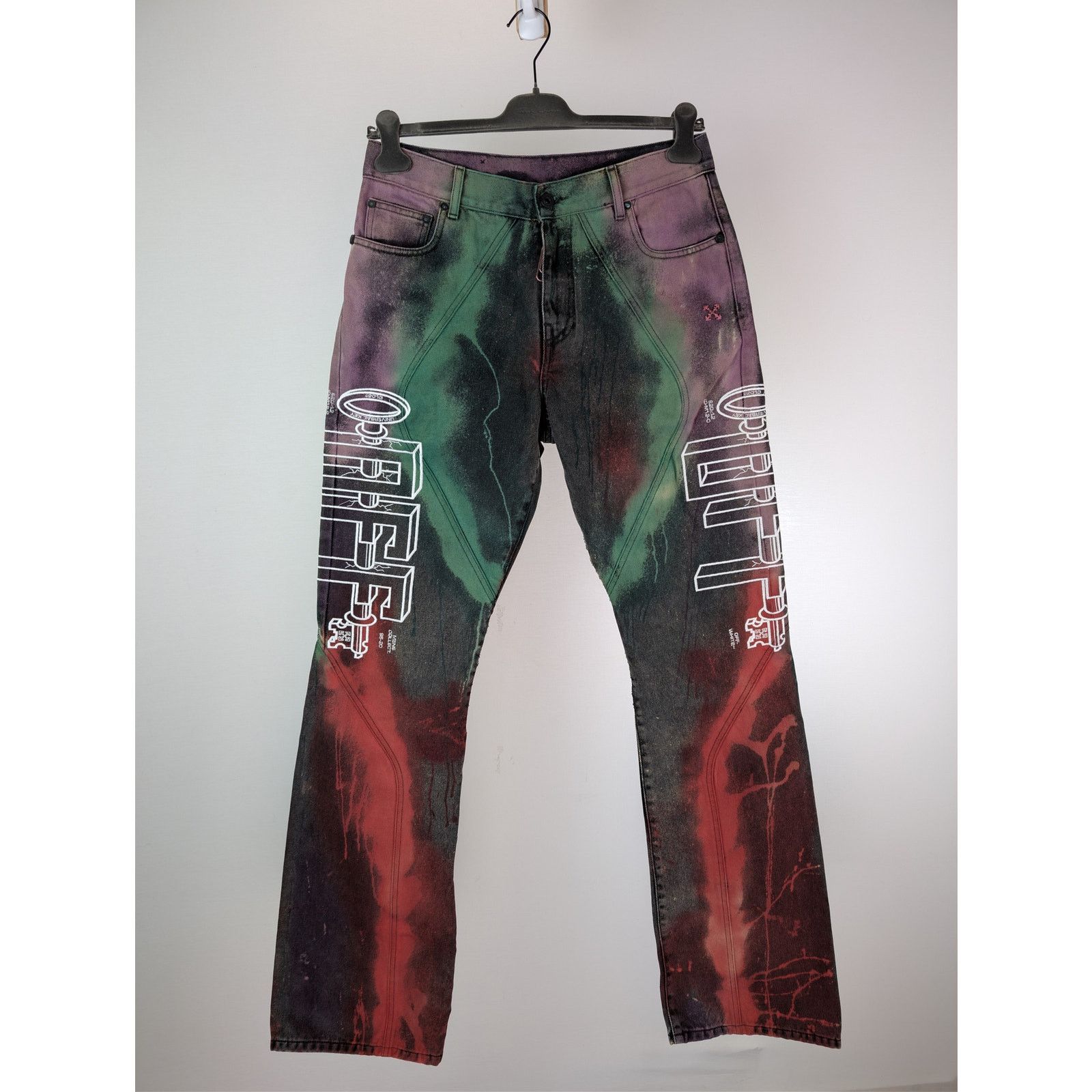 Off-White o1rshd1 Flared Jean in Multicolor Size US 32 / EU 48 - 1 Thumbnail