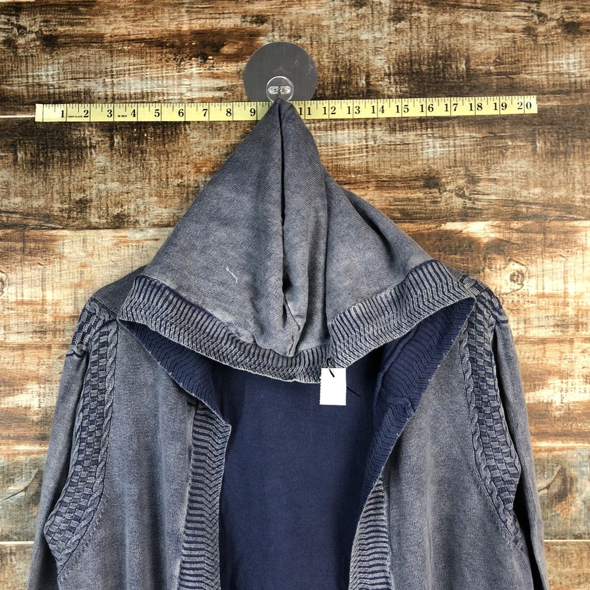 Faded Glory × Homespun Knitwear × Japanese Brand DL Growth By Gril faded Hoodie cardigan Knitwear #C602 Size US L / EU 52-54 / 3 - 4 Thumbnail