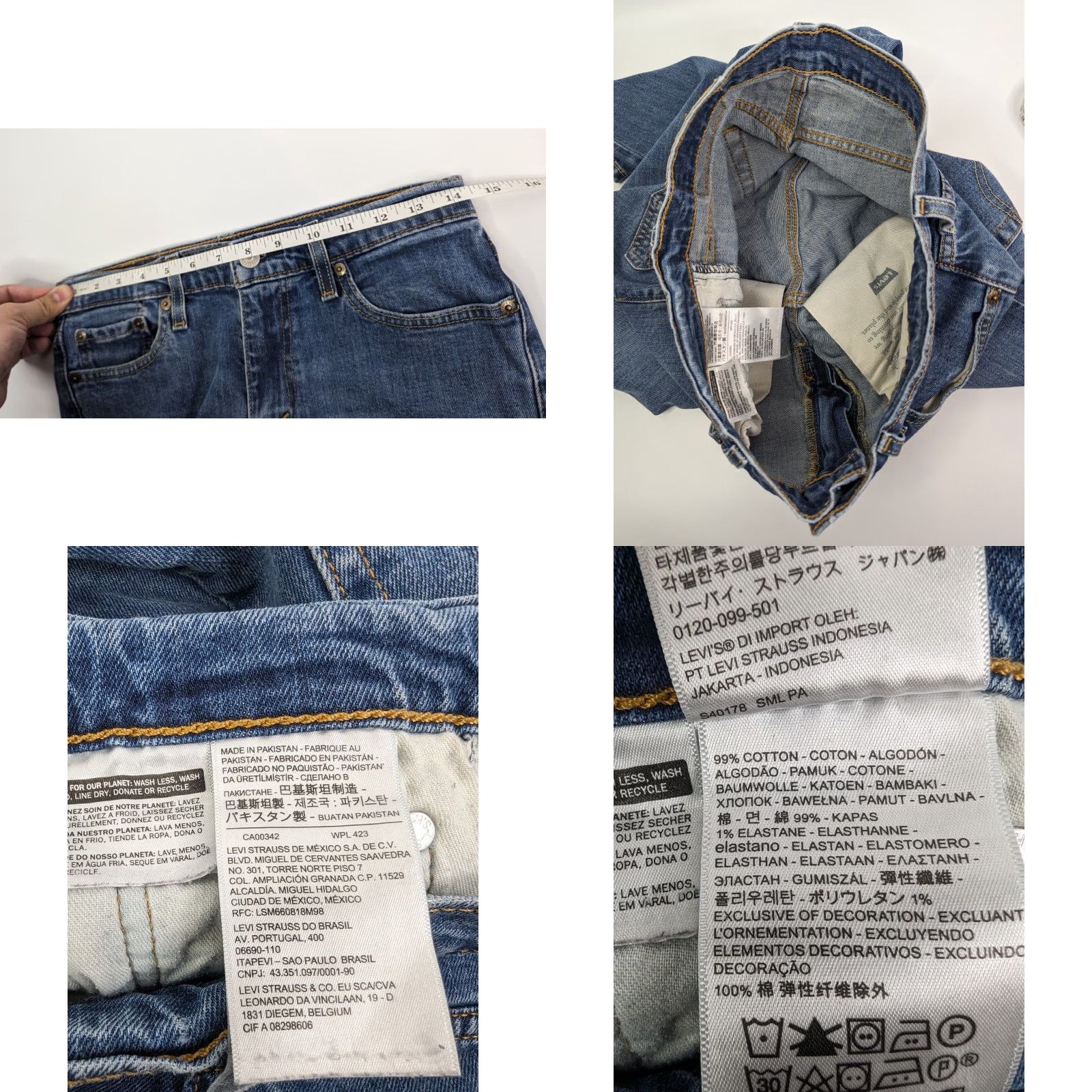 Levi's Levi's 511 Jeans Men's Slim Straight Blue Dark Wash Denim 29x30 Logo 90s Size US 29 - 8 Thumbnail