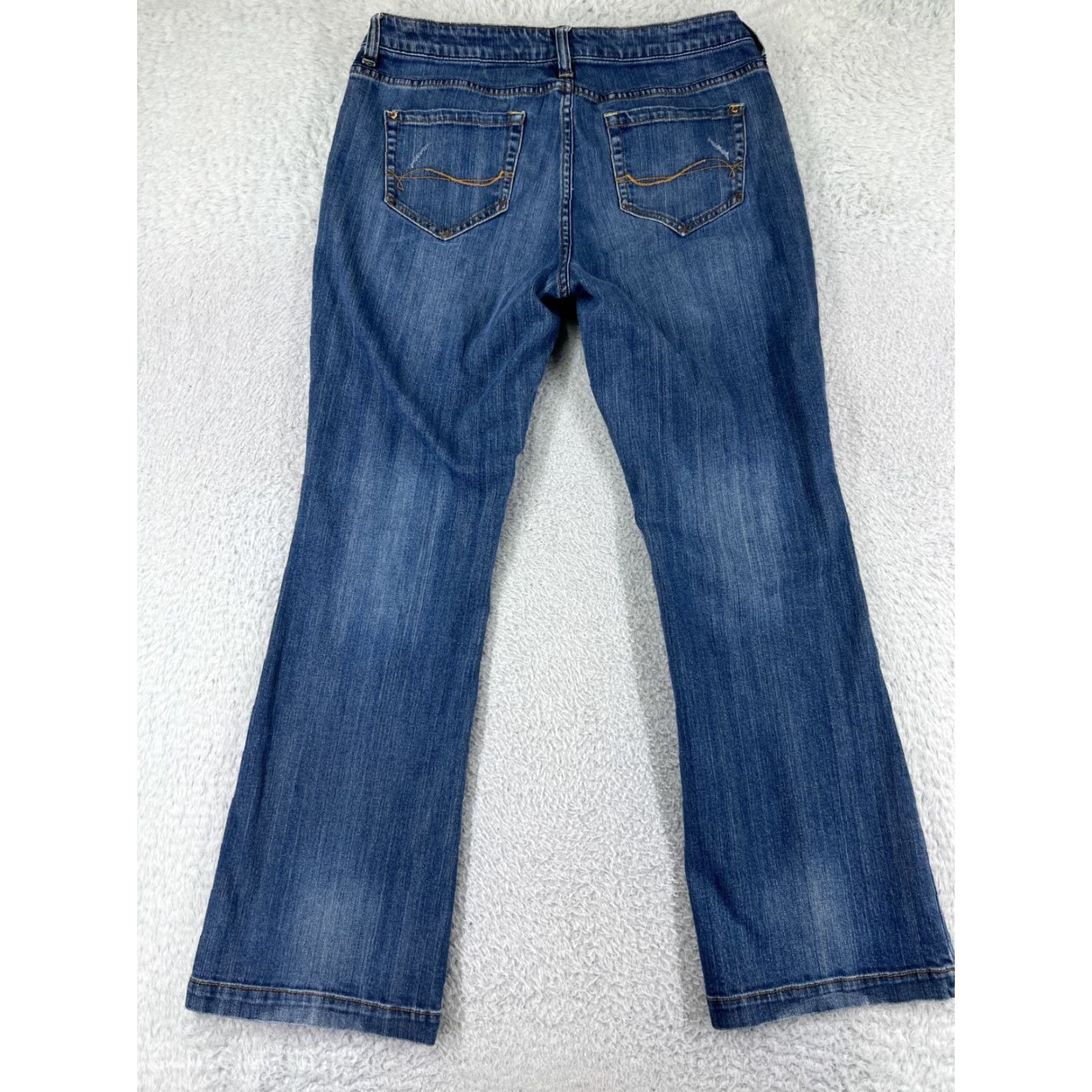 Vintage Bella Elemento Jeans Womens 8 Denim Bootcut Cotton Blend Stretch 28in Waist 30in Inseam Blue 5-Pocket Embroidered Solid Mid Rise Western Womens Size 30" / US 8 / IT 44 - 2 Thumbnail