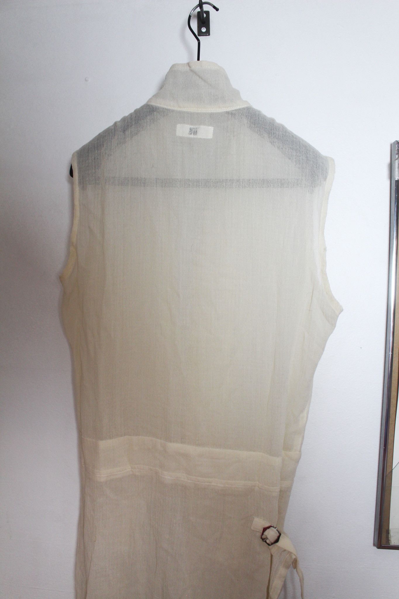 Yohji Yamamoto Y's translucent wool strapped sleeveless dress Size M / US 6-8 / IT 42-44 - 8 Thumbnail