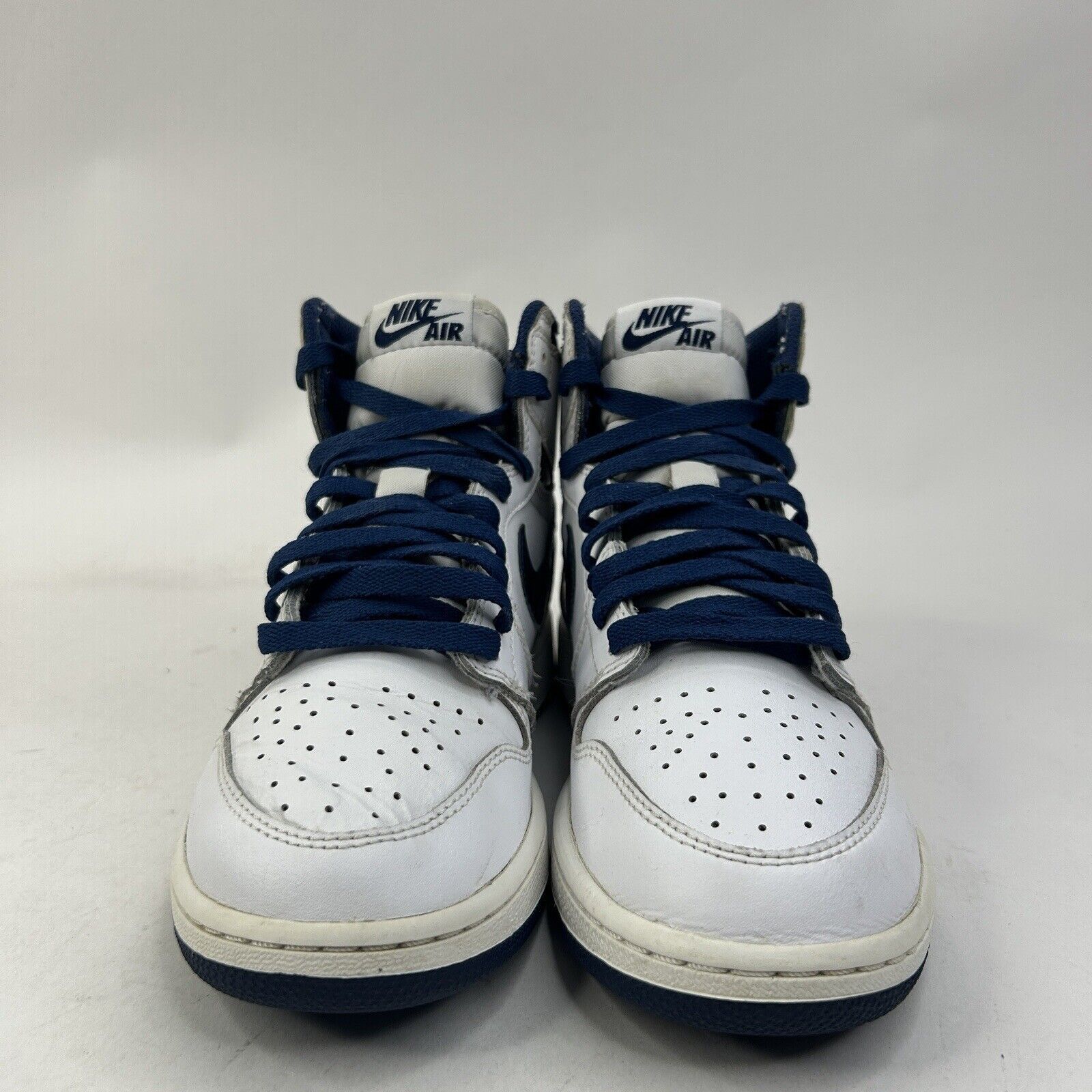 Nike Nike Air Jordan 1 High OG GS “Navy Metallic” 2024 Size US 8.5 / IT 38.5 - 2 Thumbnail
