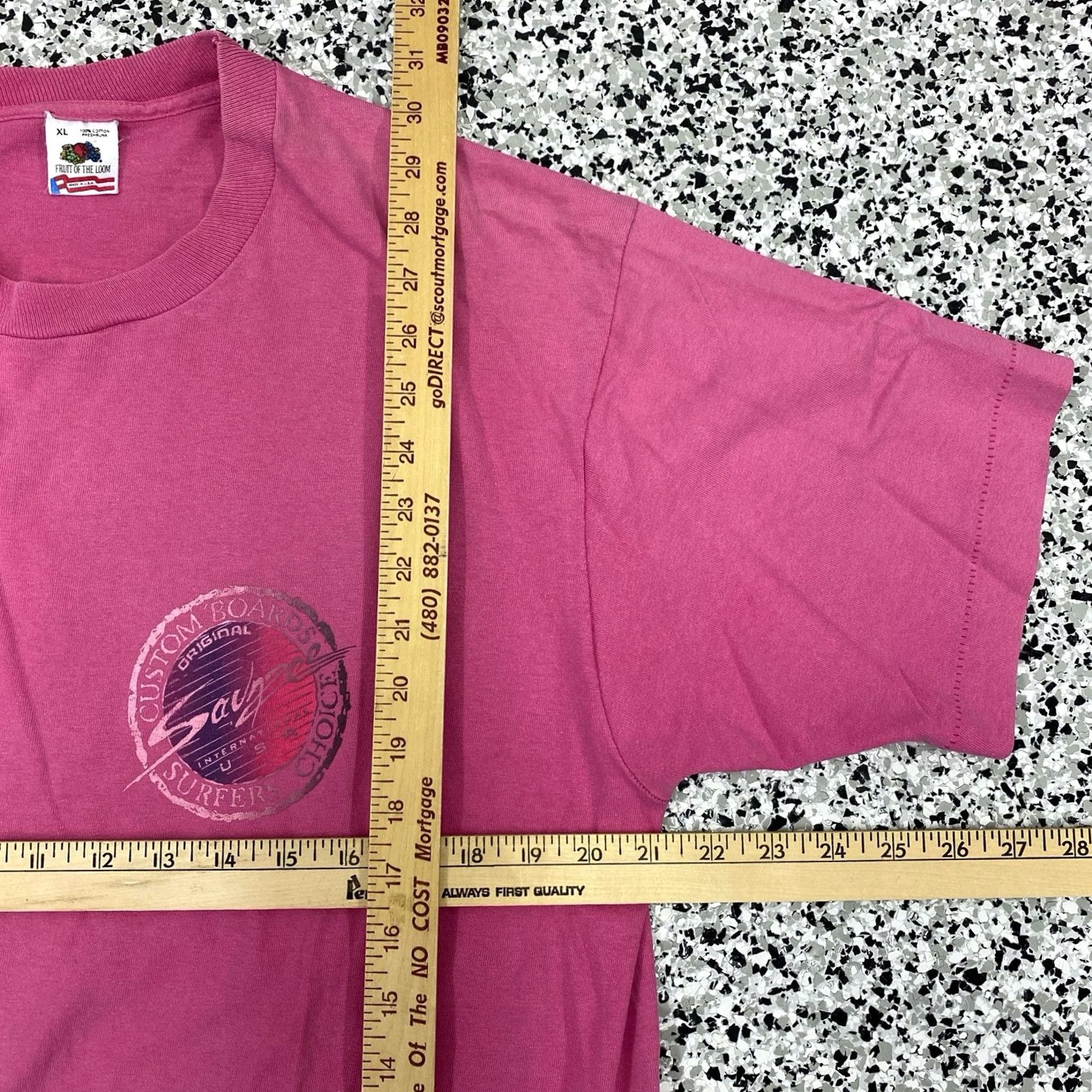 Fruit Of The Loom VINTAGE 90s T-Shirt Adult XL Pink Graphic Tee Paradise Palm Tree USA Fruit of the Loom Shirt Mens Size US XL / EU 56 / 4 - 2 Thumbnail