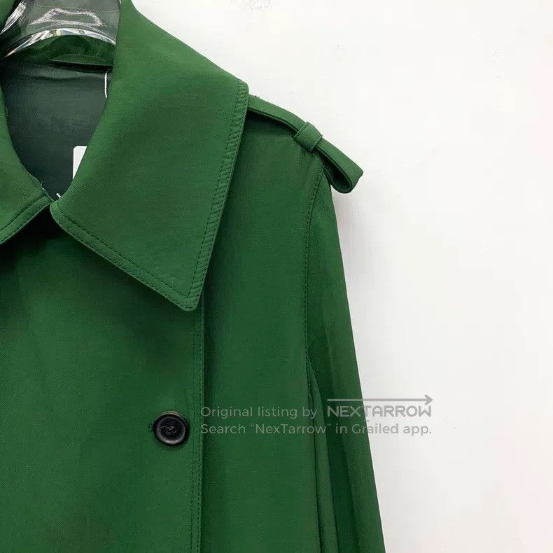 Acne Studios Acne Studios Dark Green Notched Collar Double-Breasted Lon Size 4XL / US 24-26 - 3 Thumbnail