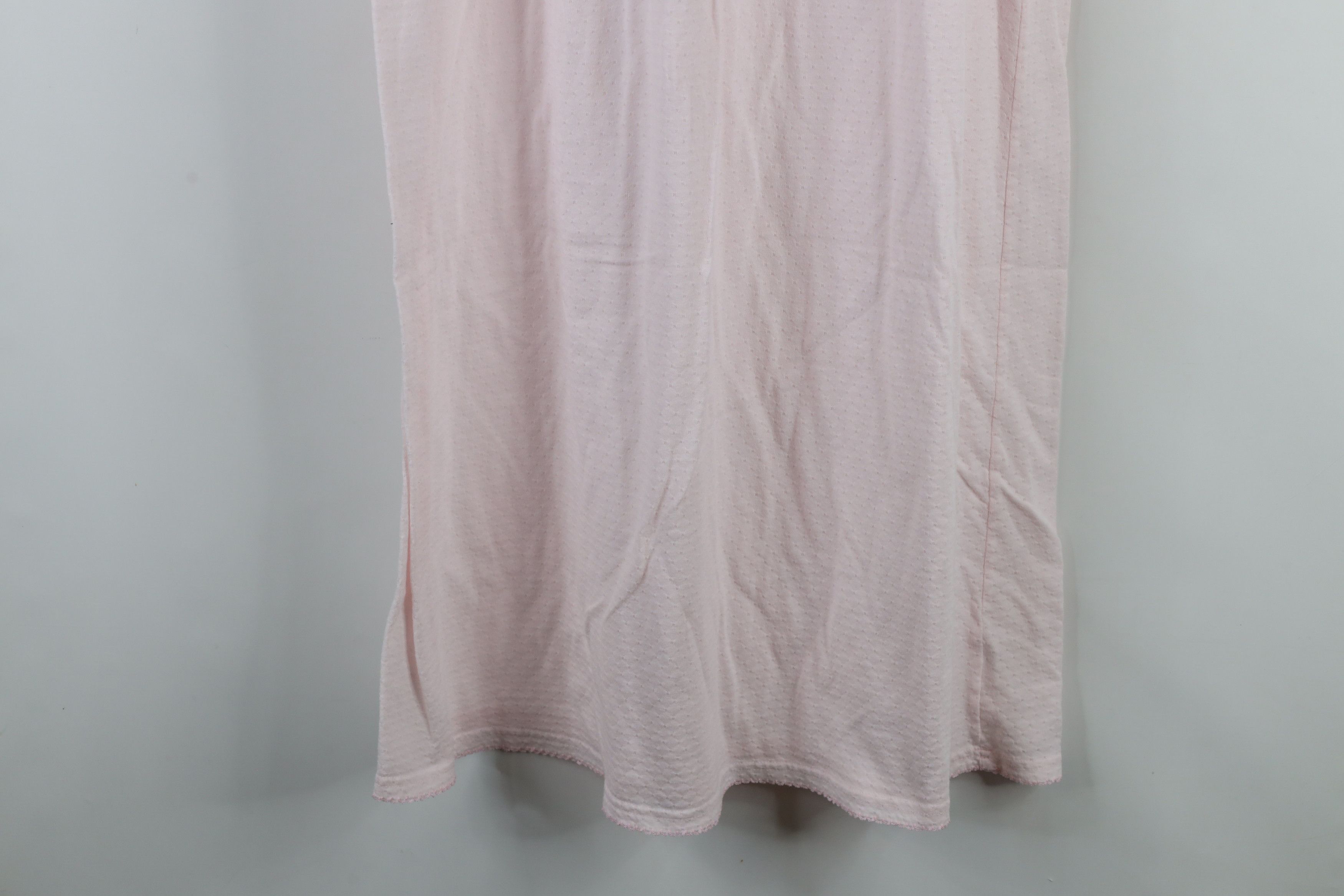 Vintage Vintage 90s Miss Elaine Lace Knit Ruffled Night Gown Shirt Size S / US 4 / IT 40 - 4 Thumbnail