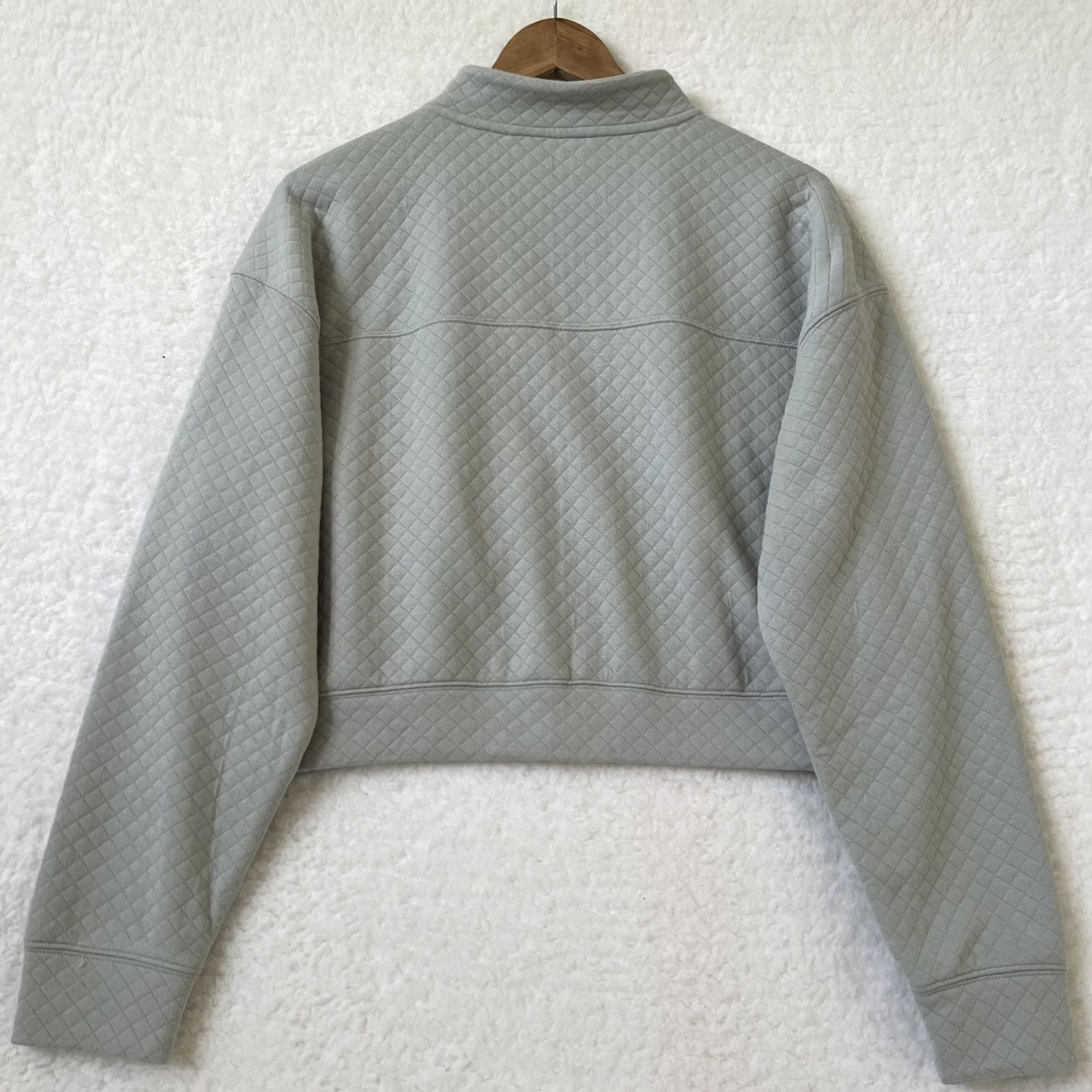 Vintage GILLY HICKS Women’s Quilted Bomber Jacket L Regular Light green Women Jacket Size L / US 10 / IT 46 - 2 Thumbnail