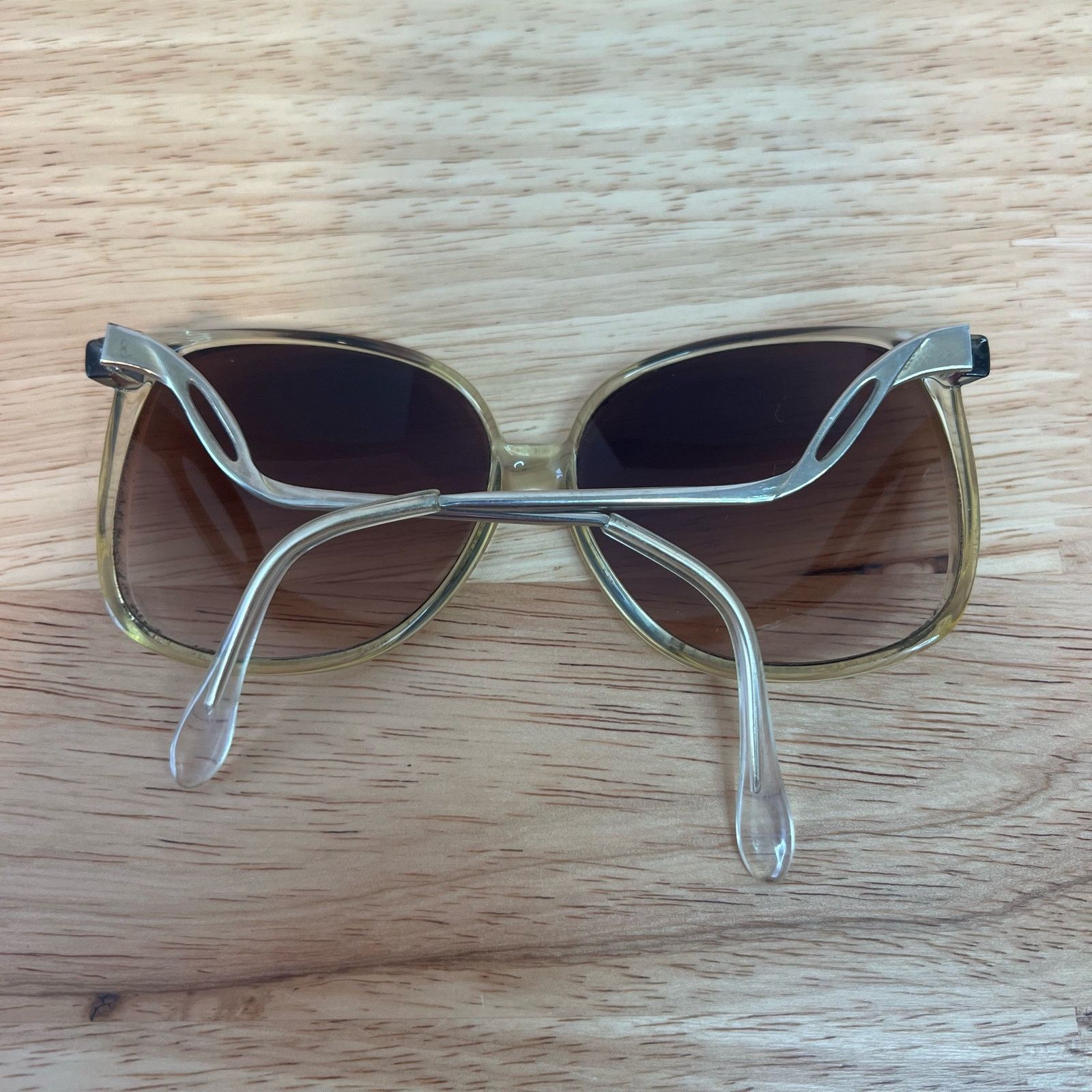 Other Vintage ROC Taiwan Clear Brown Metal Circle Retro Sunglasses Size ONE SIZE - 2 Thumbnail