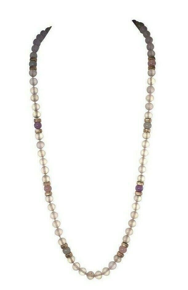 Designer Camphor Glass Gemstone Bead Necklace Size ONE SIZE - 2 Thumbnail