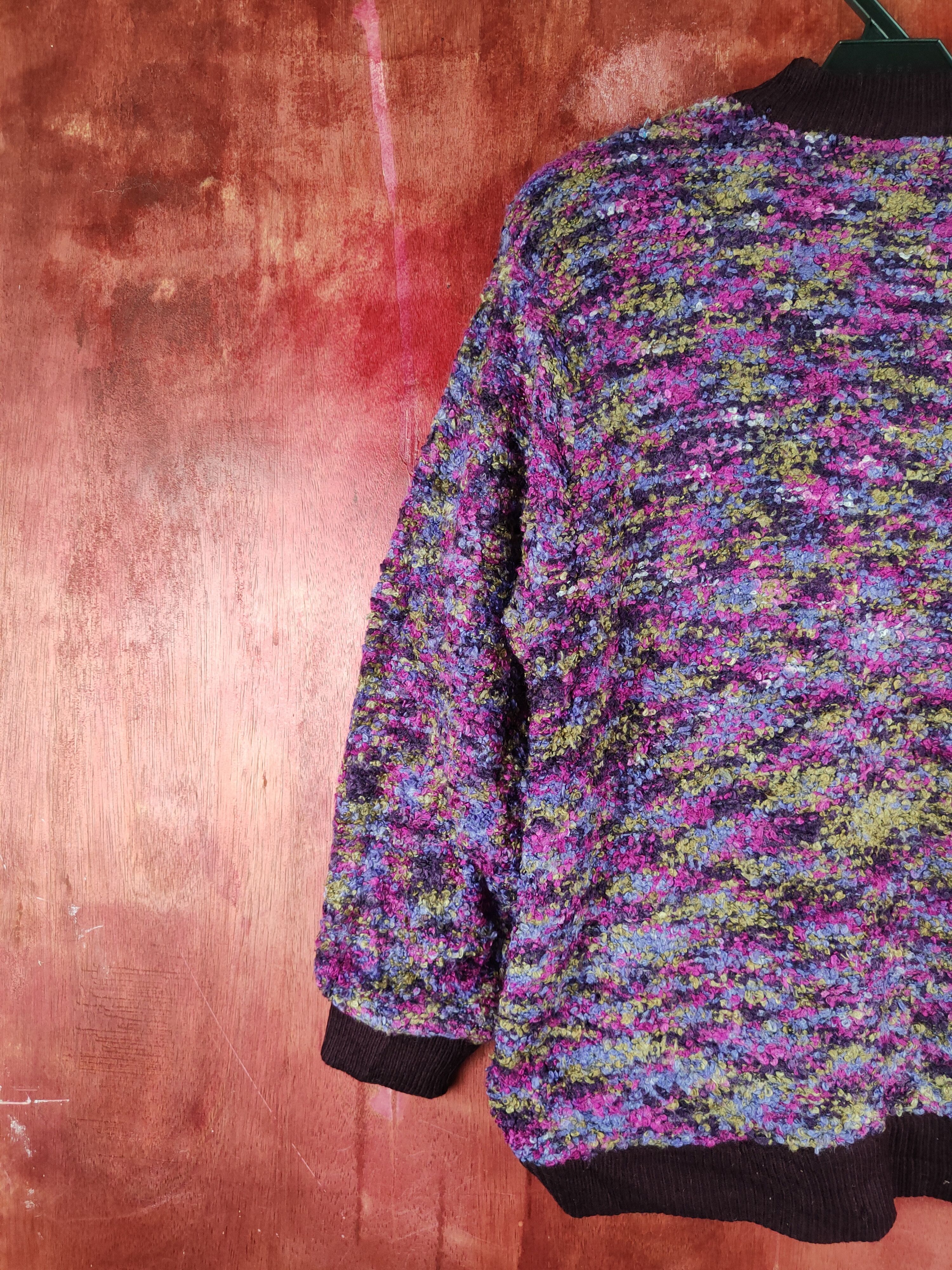 Japanese Brand Japanese Brand Dark Purple Knitwear Cardigan #S2350 Size M / US 6-8 / IT 42-44 - 9 Thumbnail