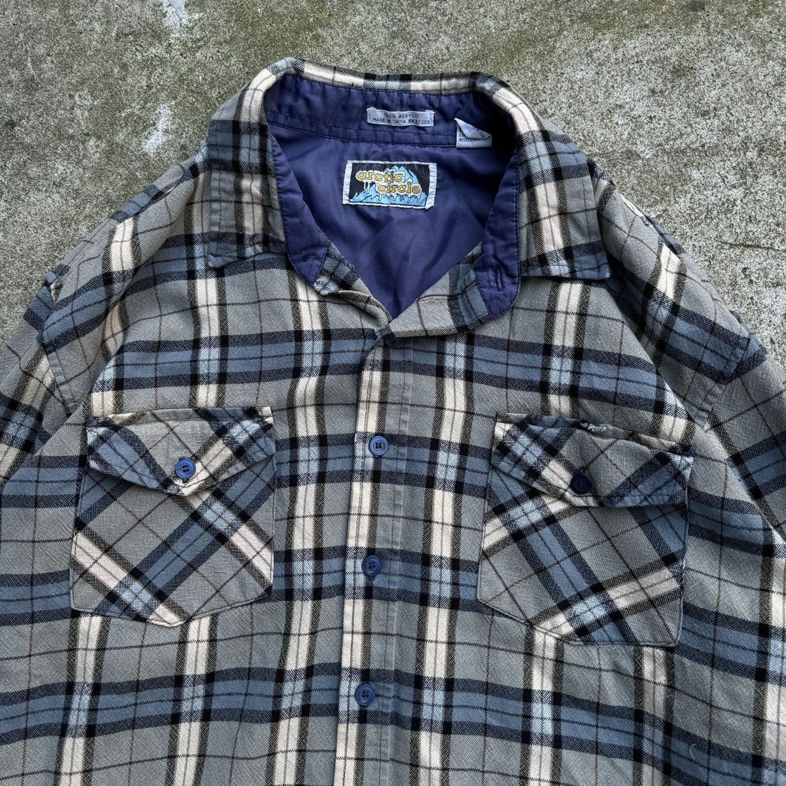Vintage Thrashed Faded Distressed Plaid Flannel Shirt ERD Grunge Size US XL / EU 56 / 4 - 9 Thumbnail