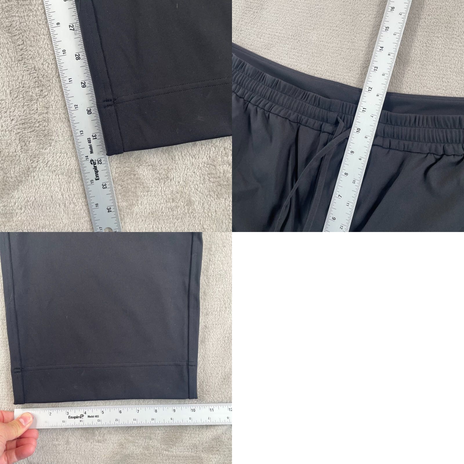 Lululemon VINTAGE Lululemon Luxtreme Mid-Rise Straight-Leg Trouser Women XL Black Wicking NWOT Size 40" / US 18 - 8 Thumbnail