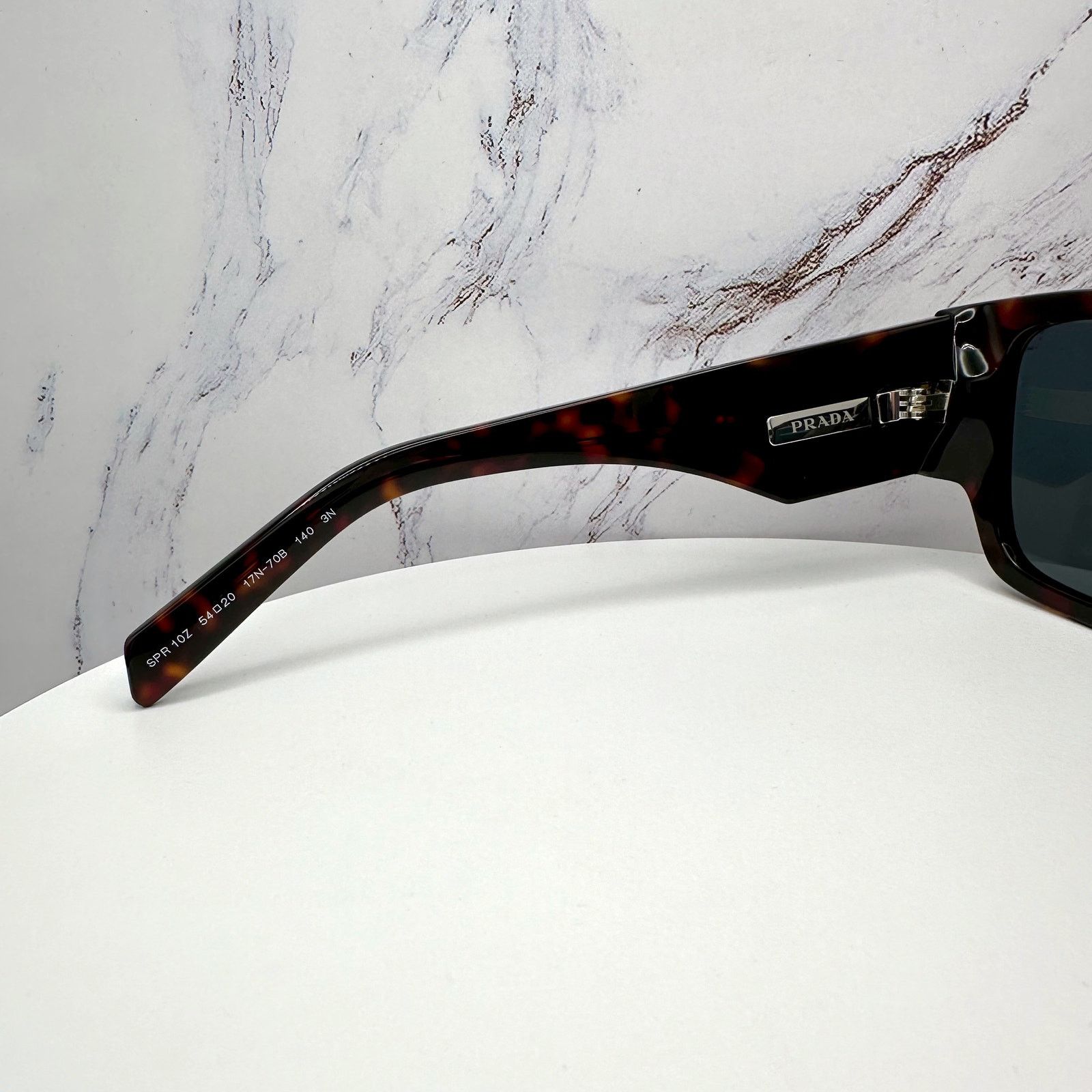 Prada New PRADA Sunglasses Brown Root Tortoise Square Plaque Logo Size ONE SIZE - 8 Thumbnail