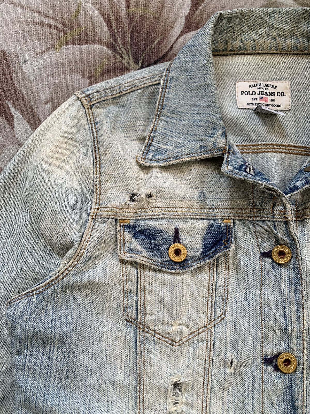Polo Ralph Lauren Ralph Lauren Polo Jeans Co Distress Denim Jacket Size M / US 6-8 / IT 42-44 - 5 Thumbnail
