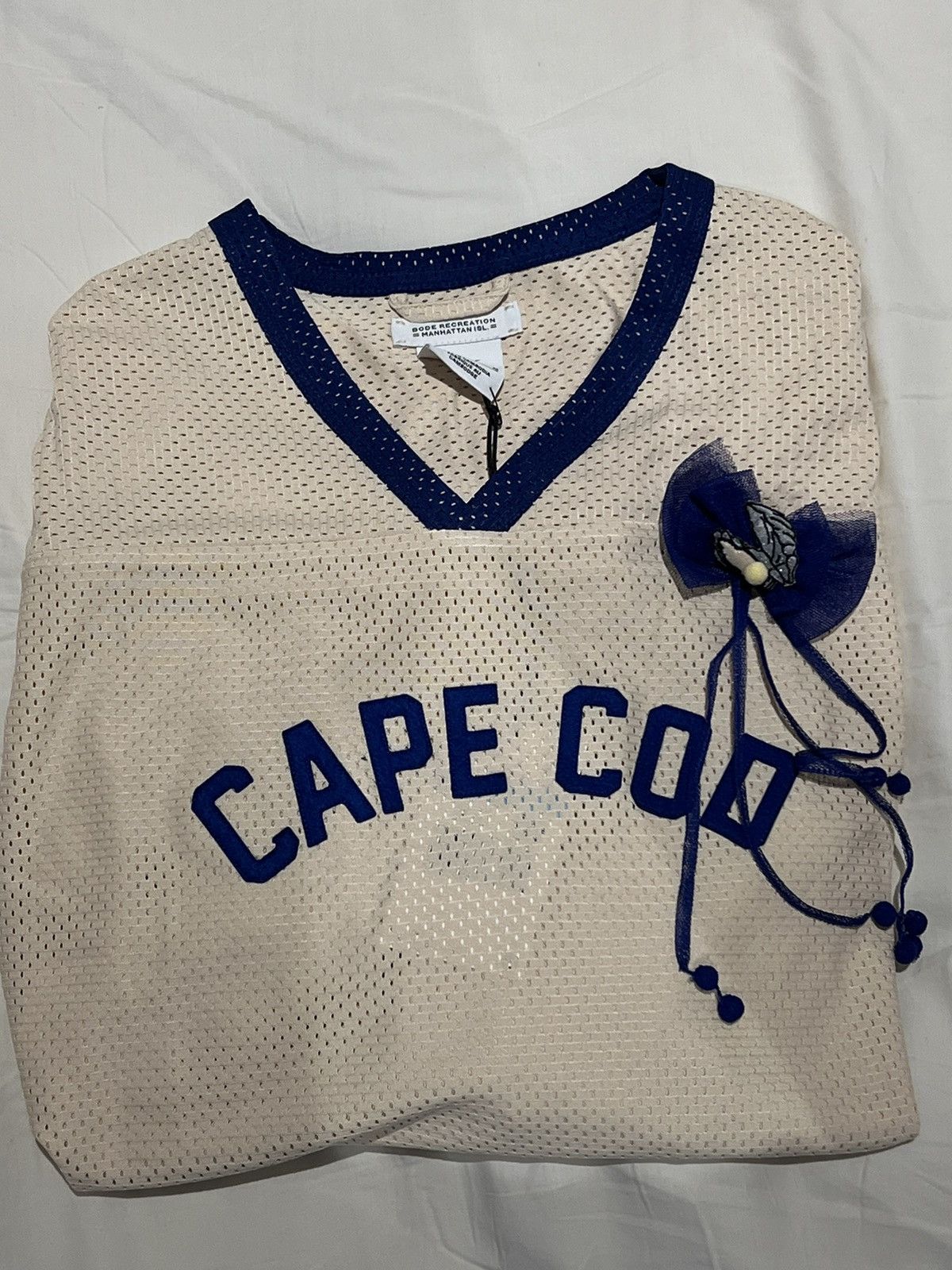 24SS NIKE BODE CAPE COD MESH JERSEY ECRU Nike - BODE Embellished