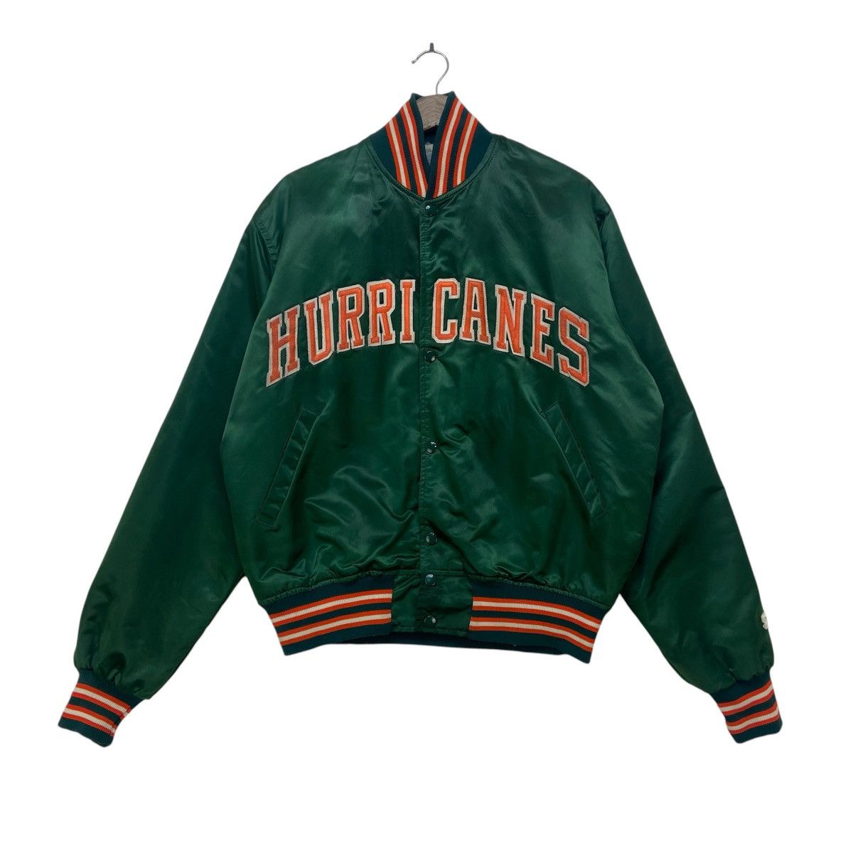NFL Vintage NFL Hurricanes by Starter Satin Varsity Jacket Size US L / EU 52-54 / 3 - 1 Thumbnail