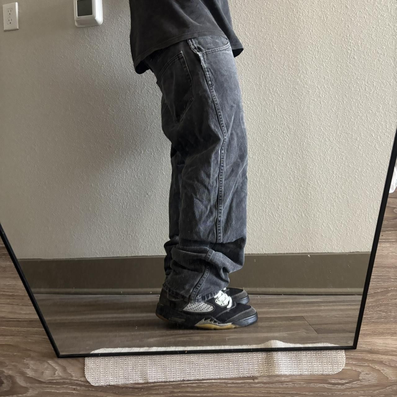 Japanese Brand Crazy Vintage Y2K/2000s Grunge Faded Black Skater Denim Jeans! 34x30 Size US 34 / EU 50 - 2 Thumbnail