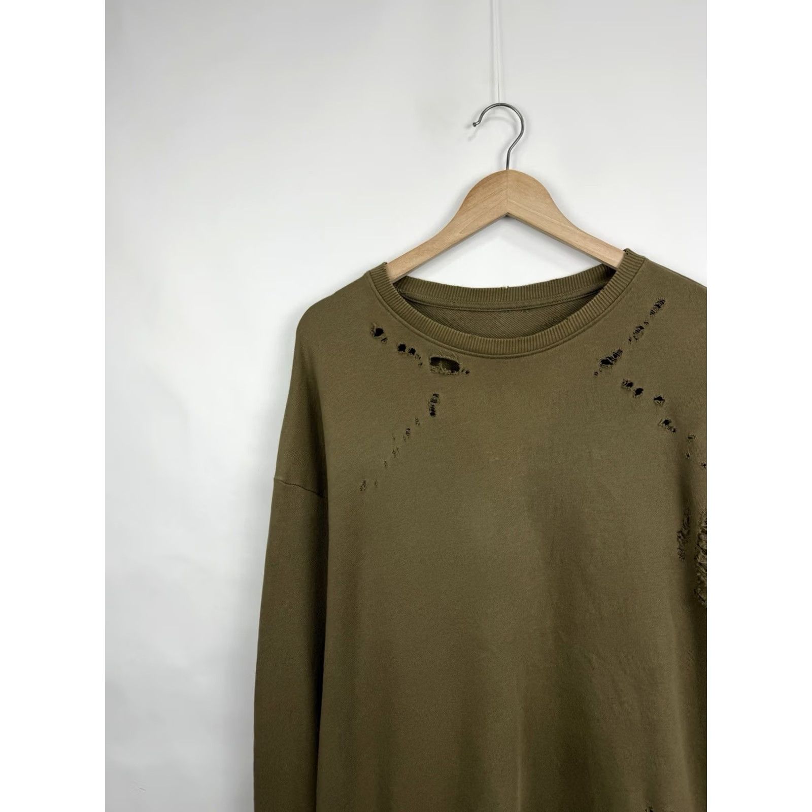 Kapital VINTAGE Opium Avant Garde Sweatshirt Distressed Japan kapital Khaki L Mens Pullover Sweatshirt Size US L / EU 52-54 / 3 - 3 Thumbnail
