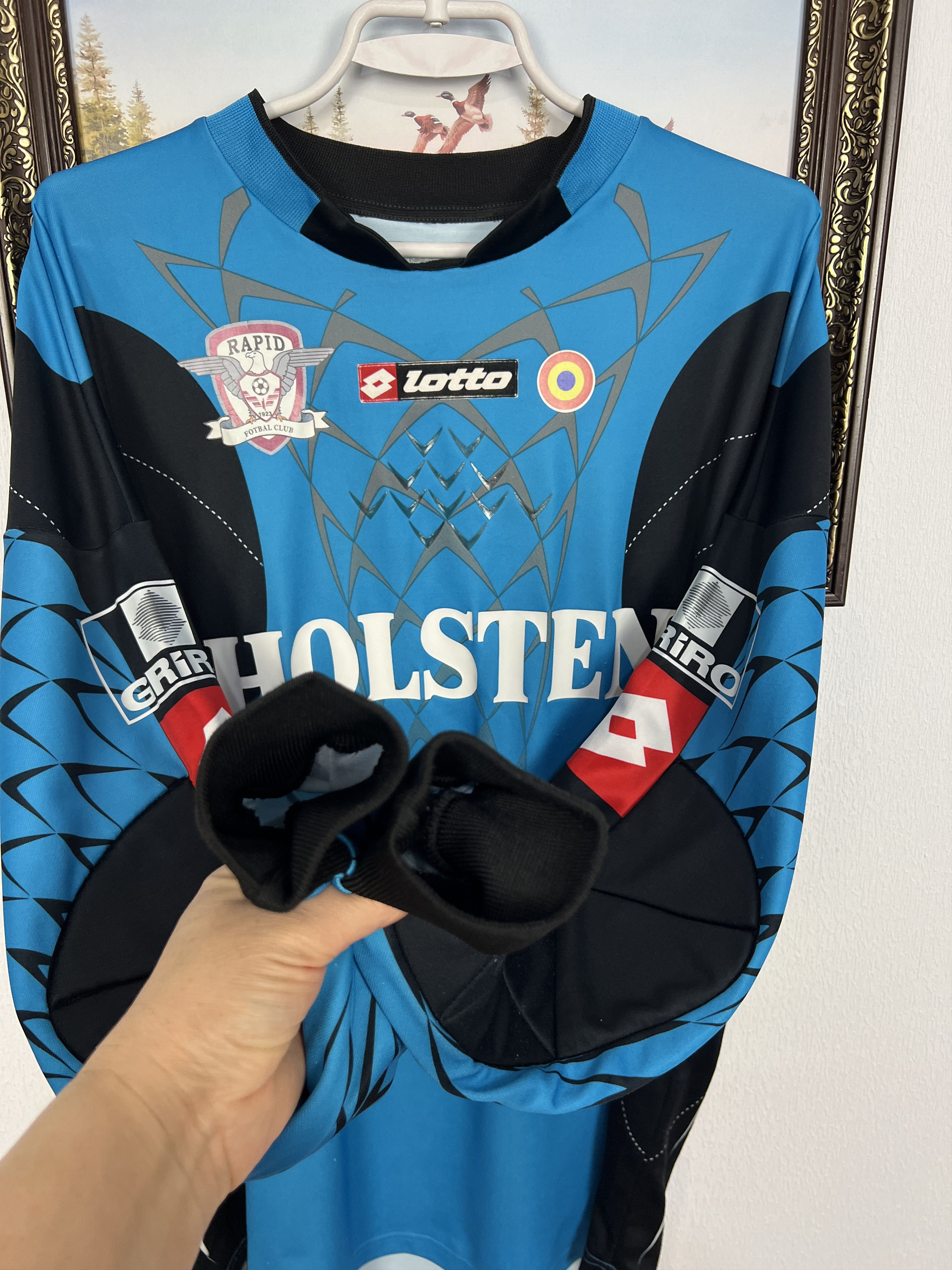Lotto Sport Rapid Bucharest Goalkeeper Football Shirt Match Worn Jersey Size US XL / EU 56 / 4 - 6 Thumbnail