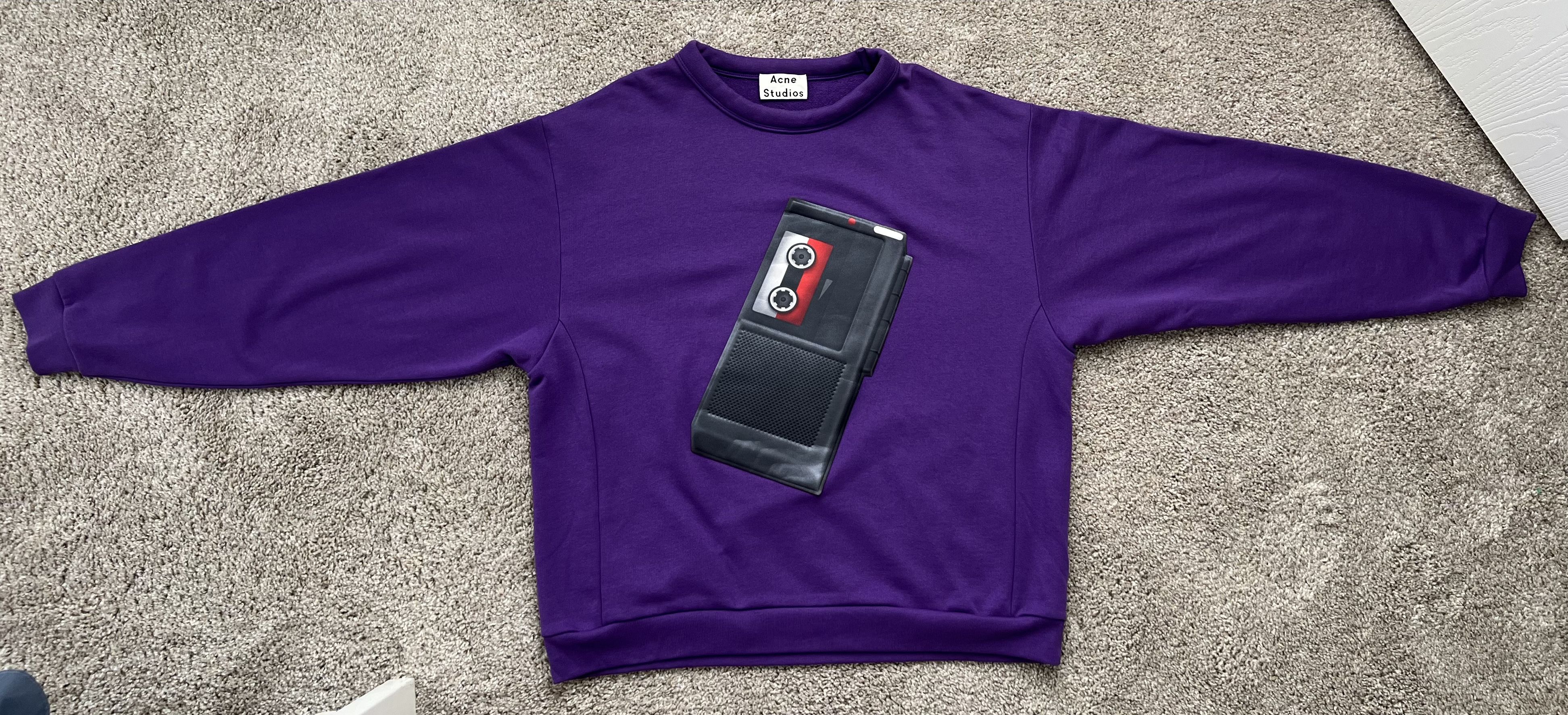 Acne Studios Purple Tape Recorder Jumper Size US M / EU 48-50 / 2 - 2 Thumbnail