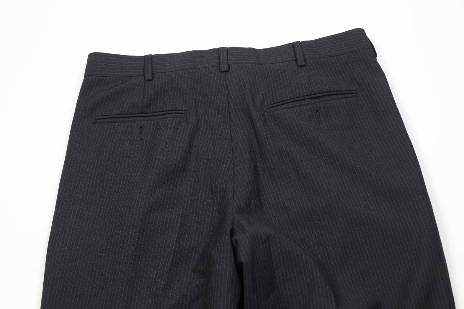 Vintage Vintage 90s Blend Knit Pinstriped Wide Leg Chino Pants Size US 34 / EU 50 - 9 Thumbnail