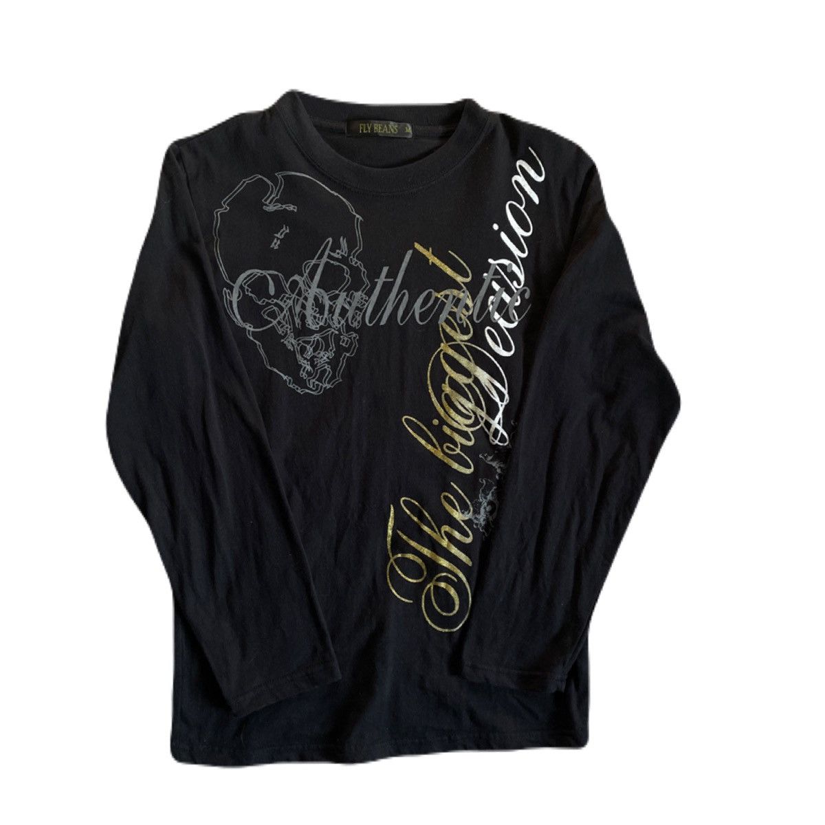 If Six Was Nine 2000s Japanese archive Vkei Glitter Skull Long Sleeve tee Size US XS / EU 42 / 0 - 2 Thumbnail