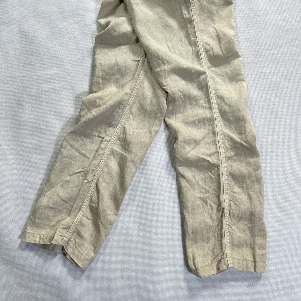 C.P. Company C.P Company Linen With Buckle Waist Military Style Pant Size US 33 - 14 Thumbnail
