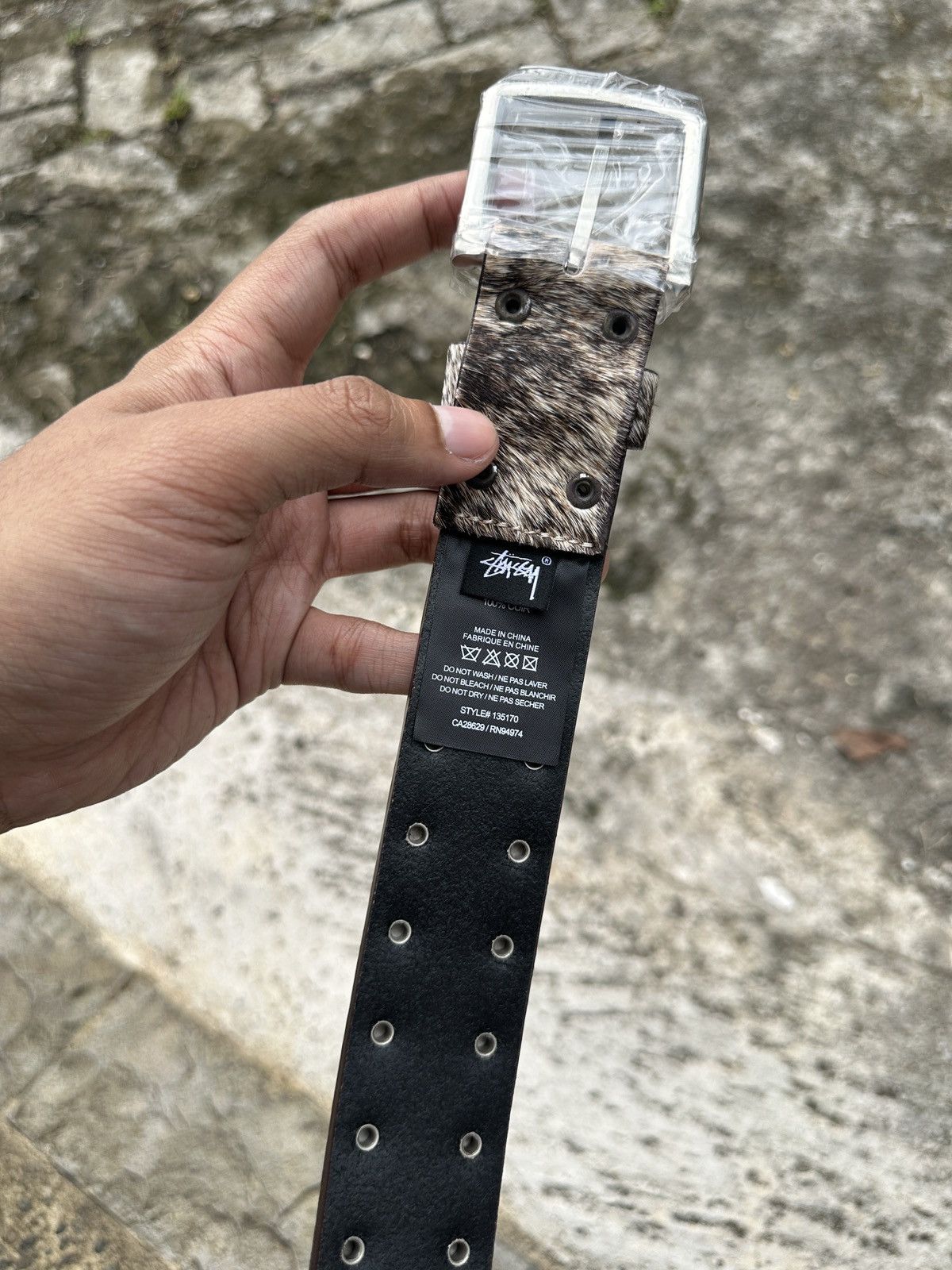 Stussy Stussy 8 Ball Studded belts "Cowhide Hair" Size ONE SIZE - 2 Thumbnail