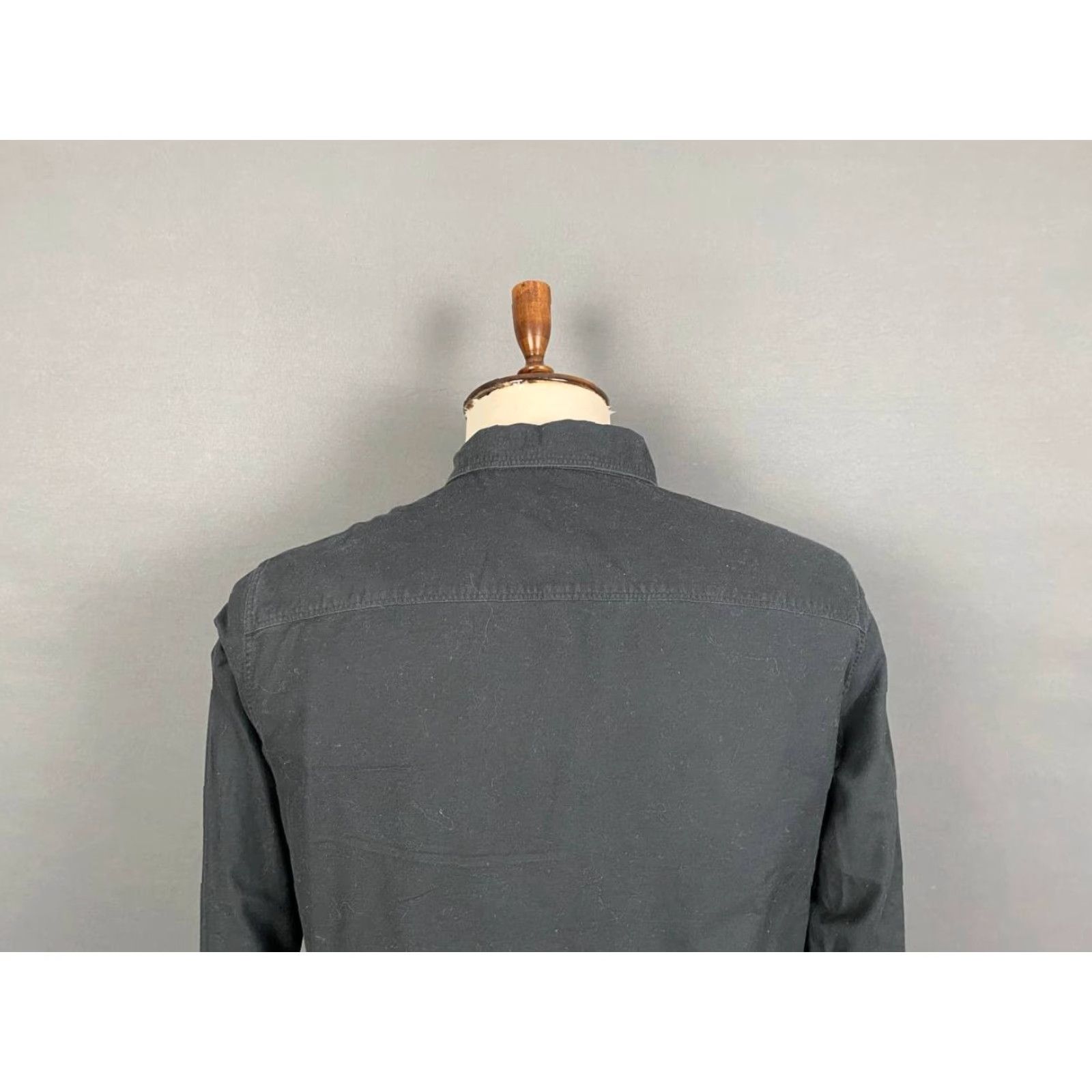 Allsaints AllSaints Mens Button-Up Shirt M Black Long Sleeve Stretch Casual Shirt Size US M / EU 48-50 / 2 - 8 Thumbnail