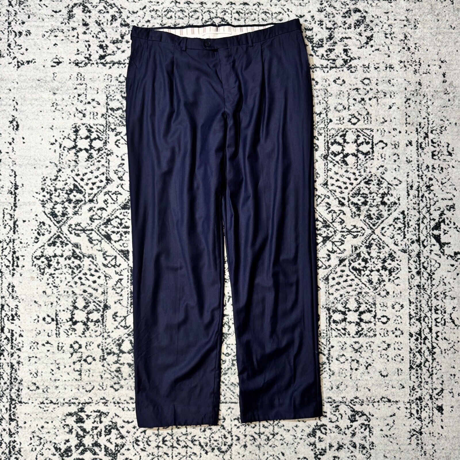 Ermenegildo Zegna × Vintage Ermenegildo Zegna Navy Blue Wool Suit Pants Size 62 IT Size US 40 / EU 56 - 1 Thumbnail
