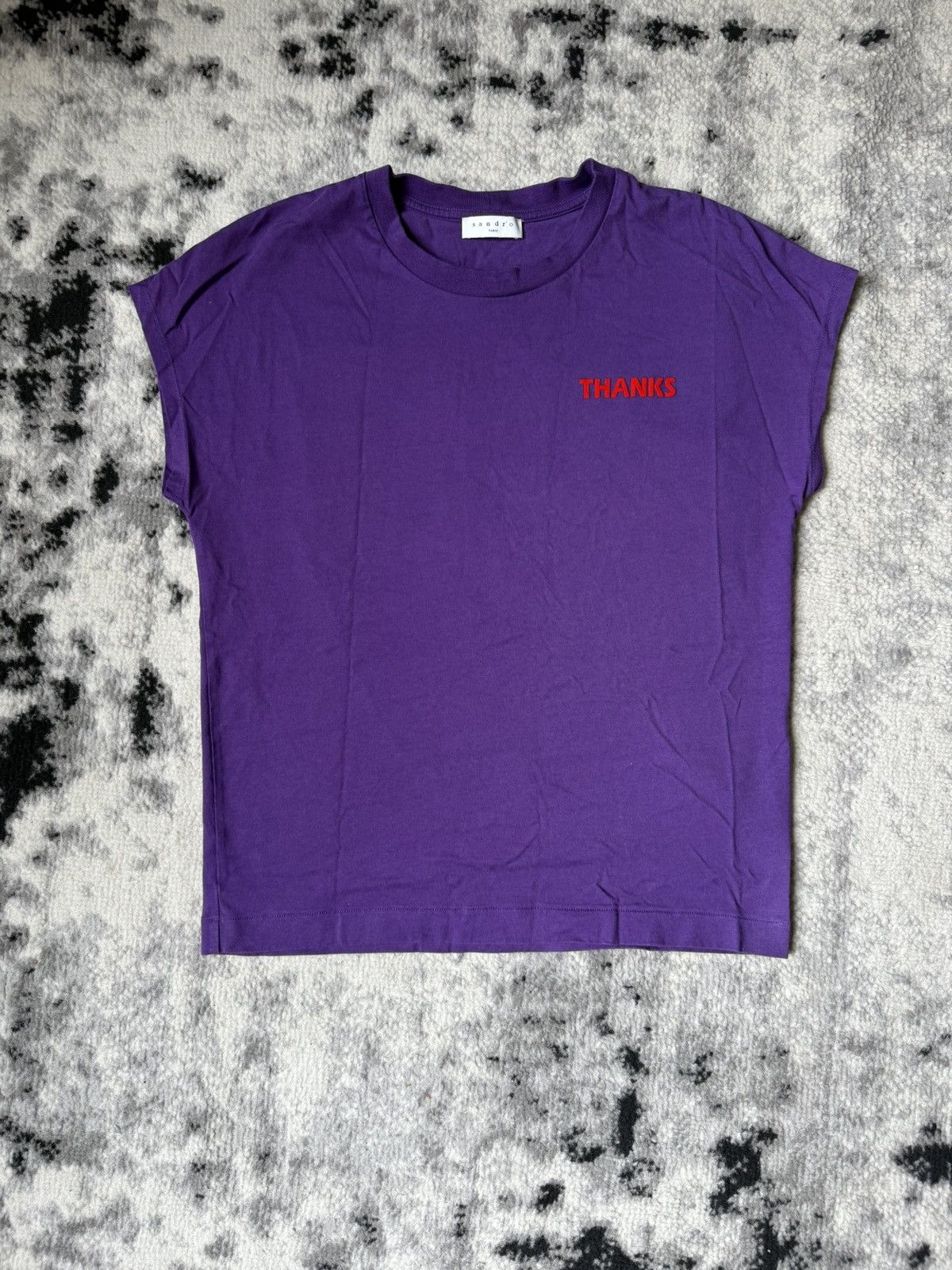 Sandro Sandro Thanks T-Shirt Size XS / US 0-2 / IT 36-38 - 3 Thumbnail