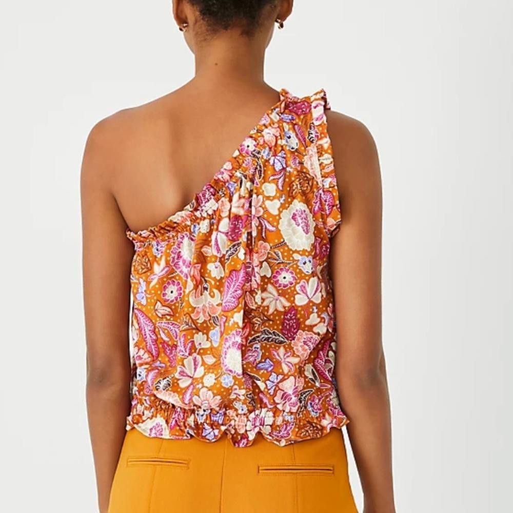 Ann Taylor Ann Taylor l NWT Batik One Shoulder Top XS Size XS / US 0-2 / IT 36-38 - 2 Thumbnail