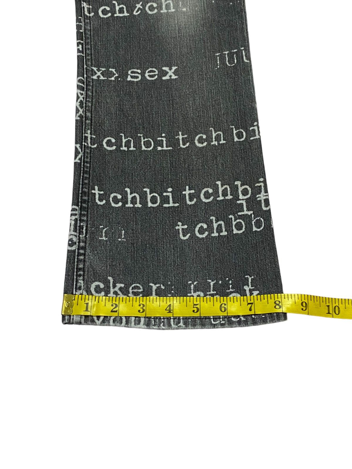 Hysteric Glamour Vintage Hysteric Glamour Sex All Over Print Faded Denim Size US 28 / EU 44 - 10 Thumbnail