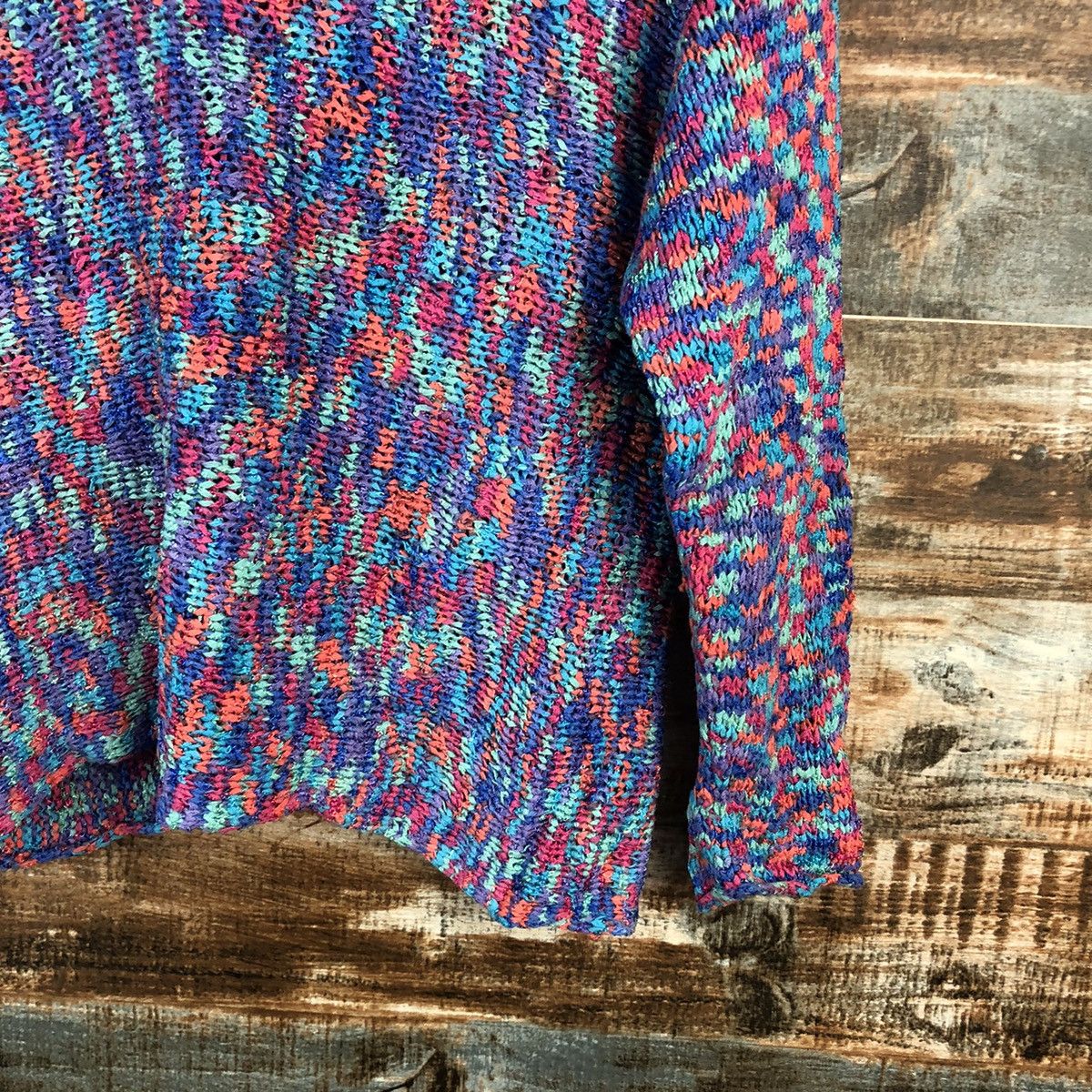 Homespun Knitwear × Japanese Brand DLL Japanese Brand Blue Cardigan Knitwear #C523 Size XS / US 0-2 / IT 36-38 - 14 Thumbnail