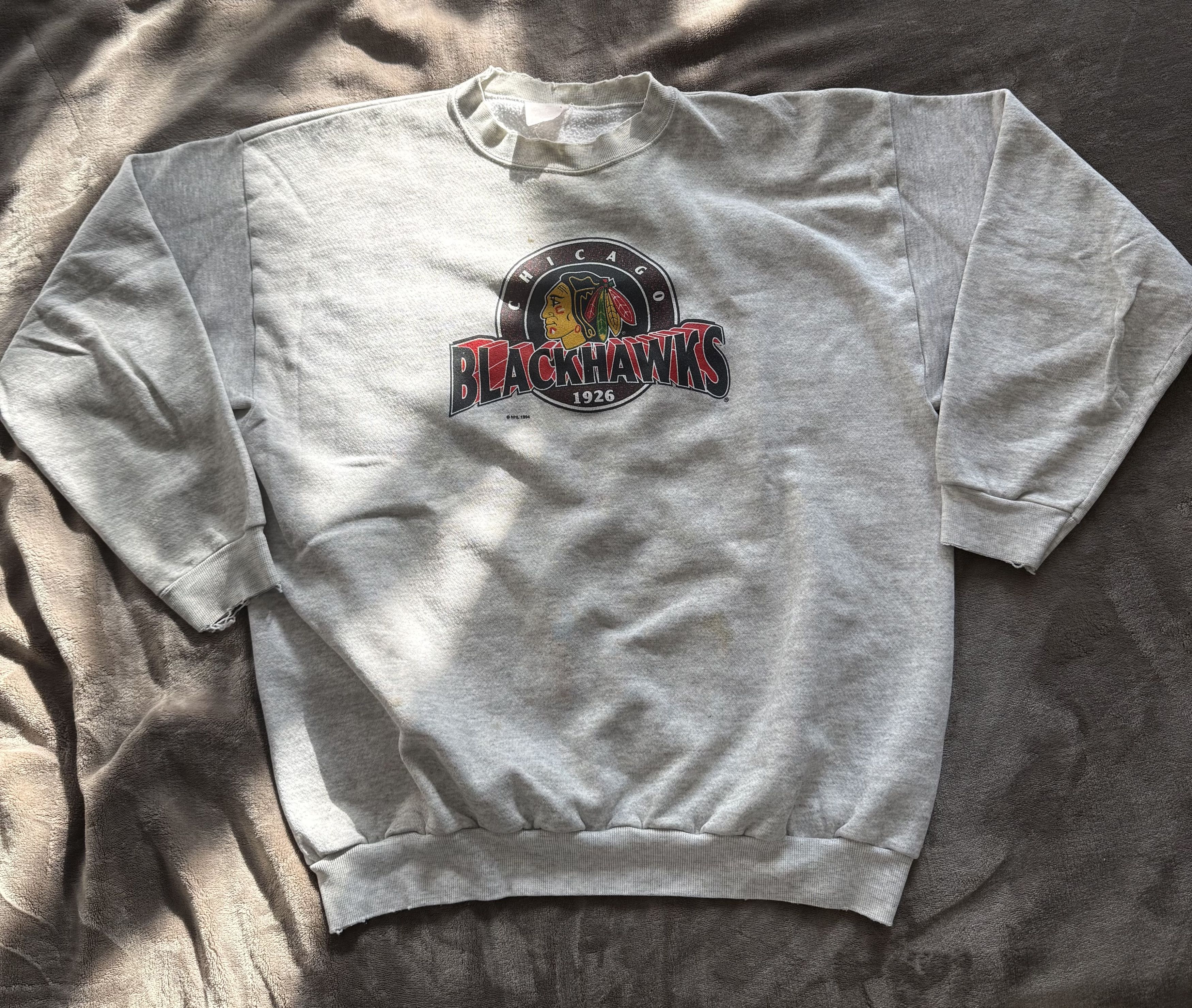 NHL Vintage 1993 Chicago Blackhawks Starter Crewneck Sweatshirt Size US L / EU 52-54 / 3 - 1 Thumbnail