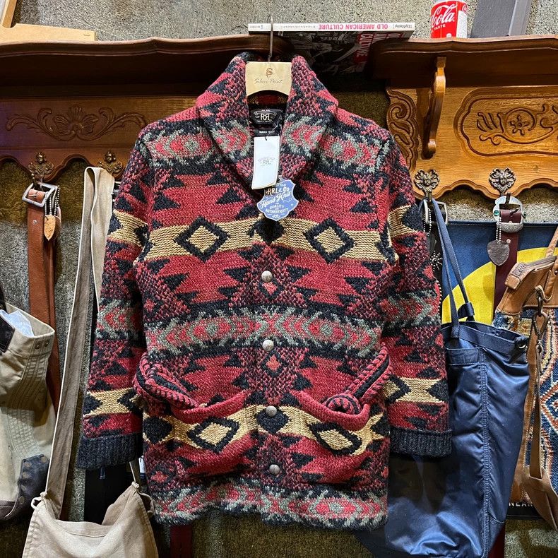 RRL Ralph Lauren RRL Ralph Lauren Southwest style wool linen sweater jacket Size US M / EU 48-50 / 2 - 1 Thumbnail