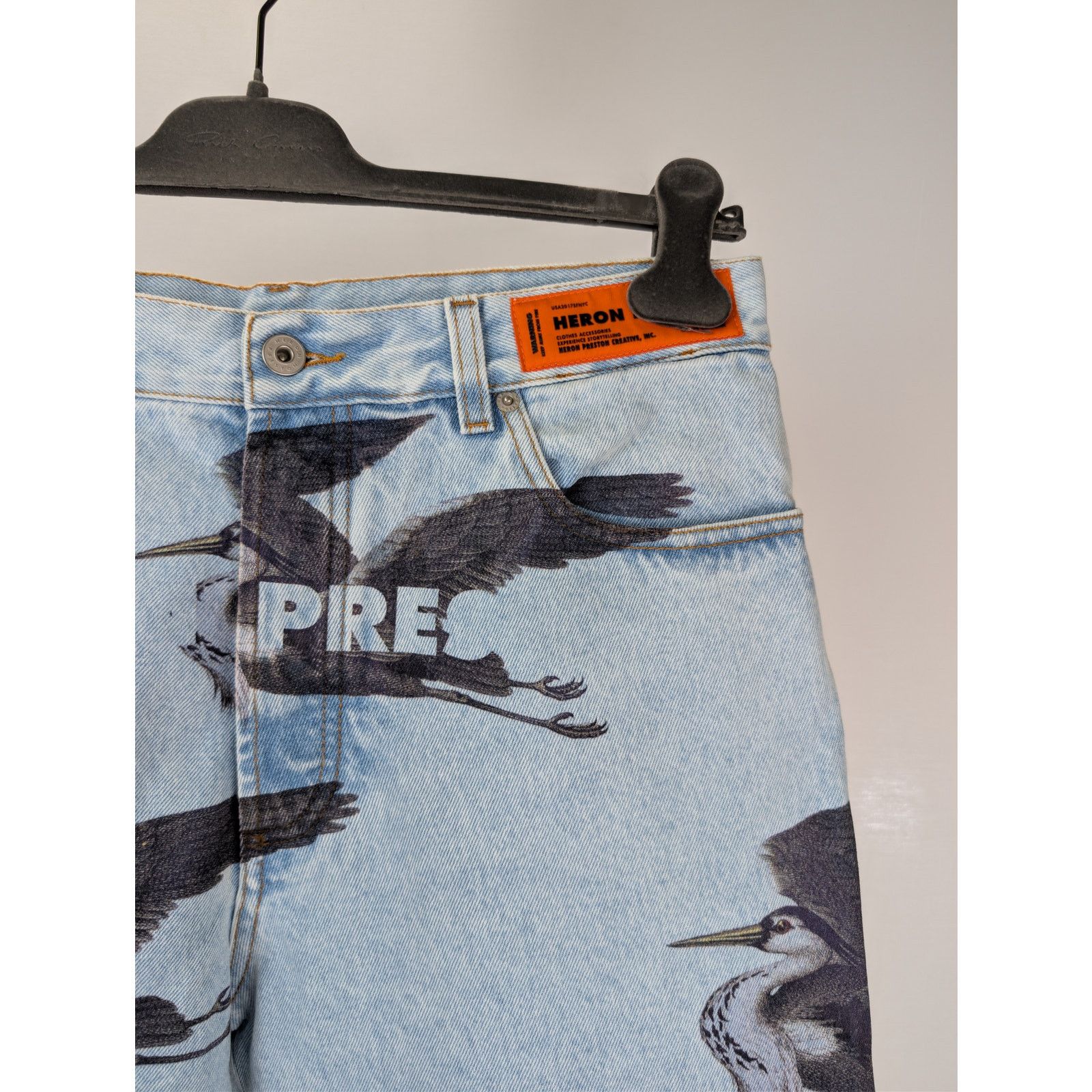 Heron Preston o1rshd1 Printed 5 Pockets Vintage Denim Jeans in Blue Size US 30 / EU 46 - 6 Thumbnail